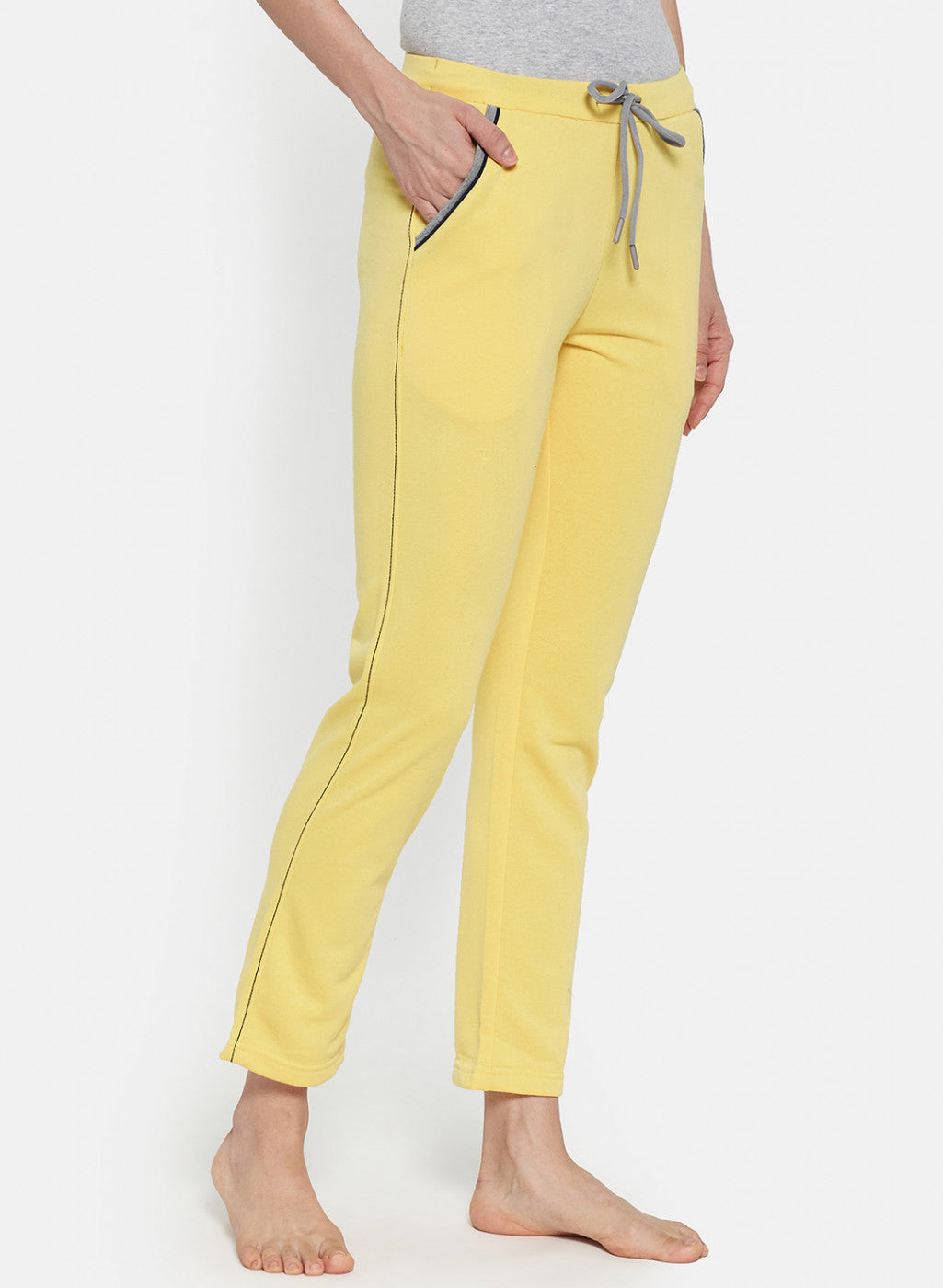 Womens Yellow Plain Lower