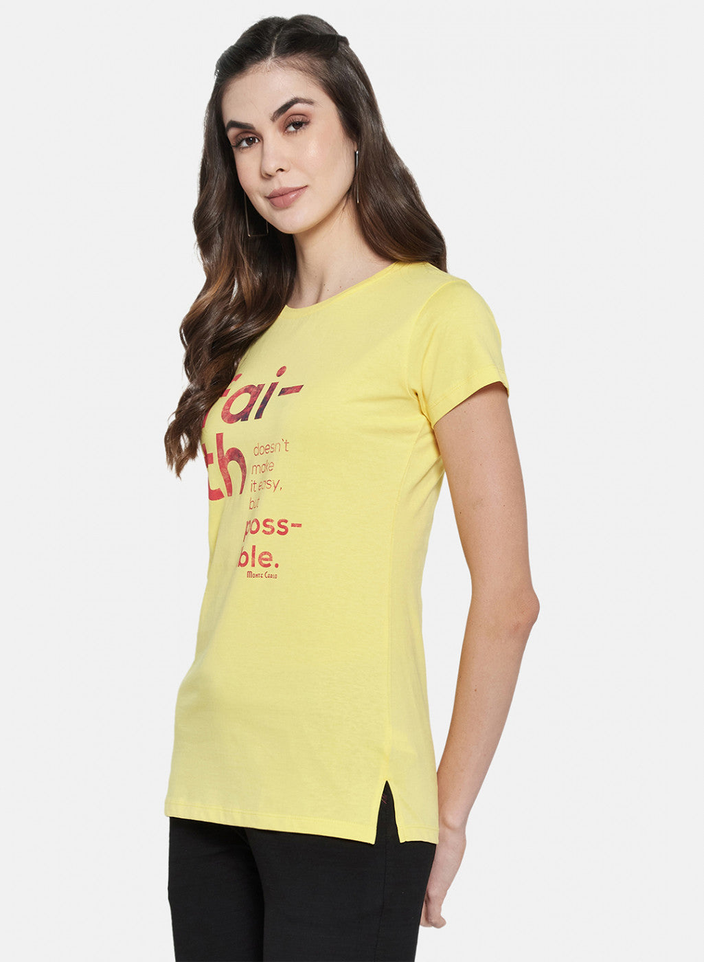 Womens Yellow & Blue Printed Top 2Pc Set