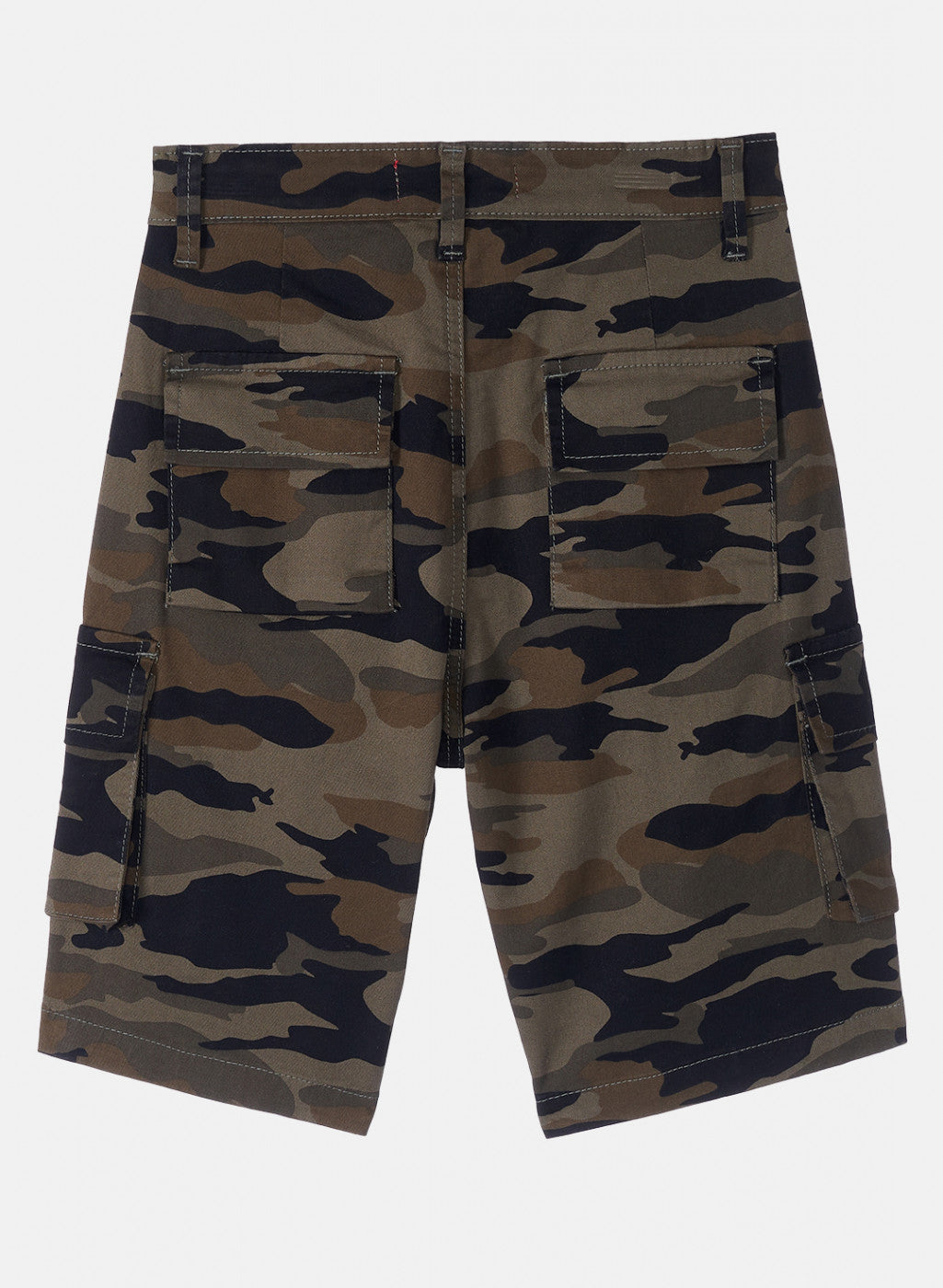Boys Olive Printed Shorts