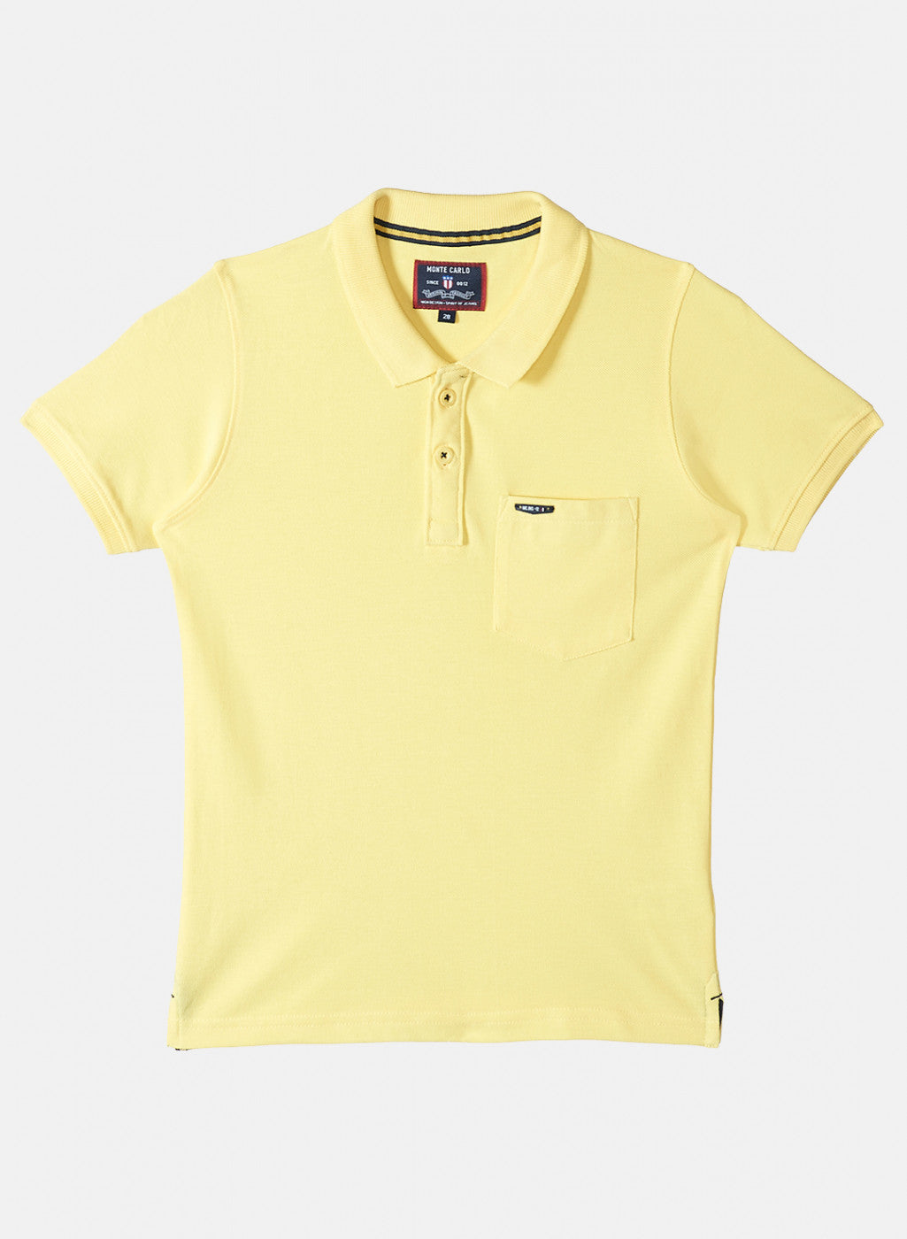 Boys Yellow Plain T-Shirt