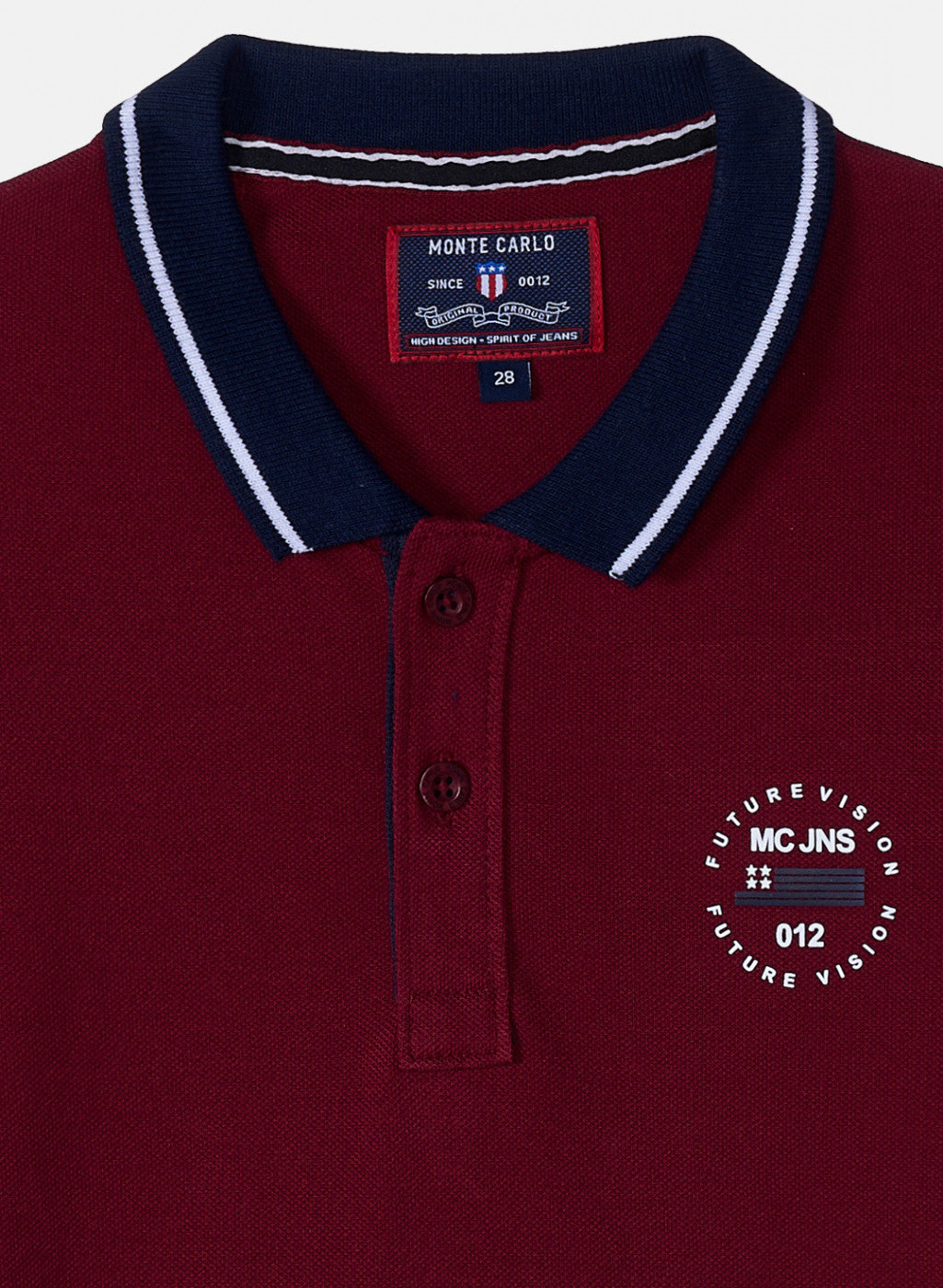 Boys Maroon Plain T-Shirt