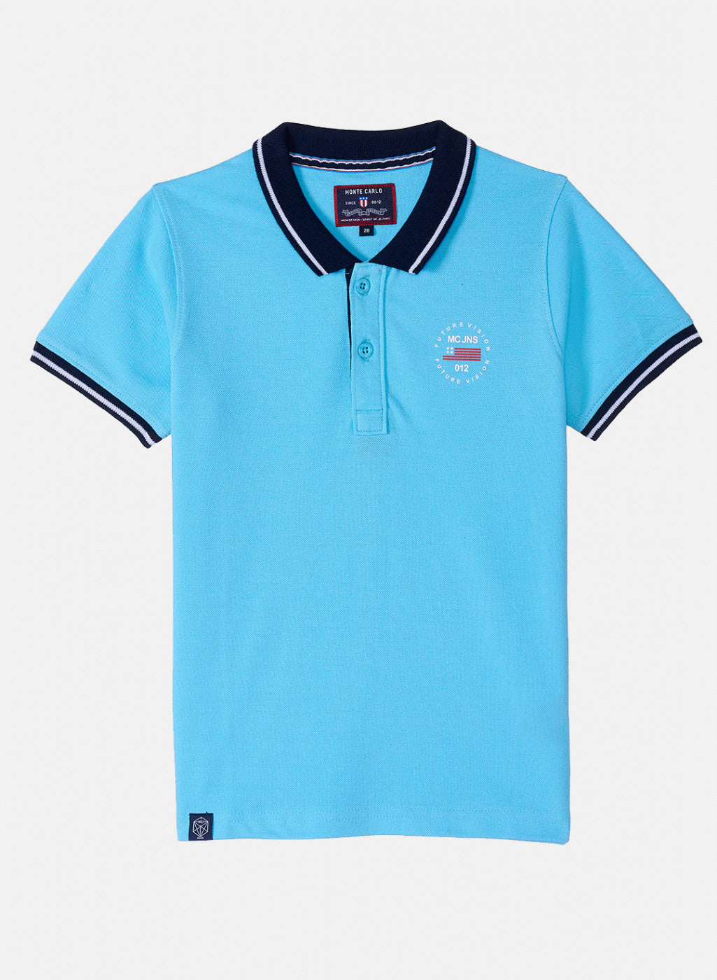 Boys Blue Plain T-Shirt