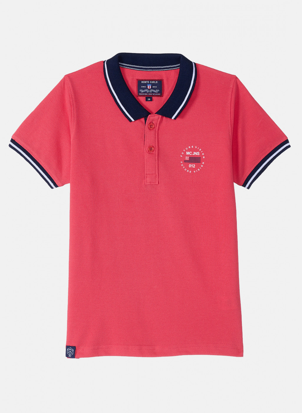 Boys Dark Pink Plain T-Shirt