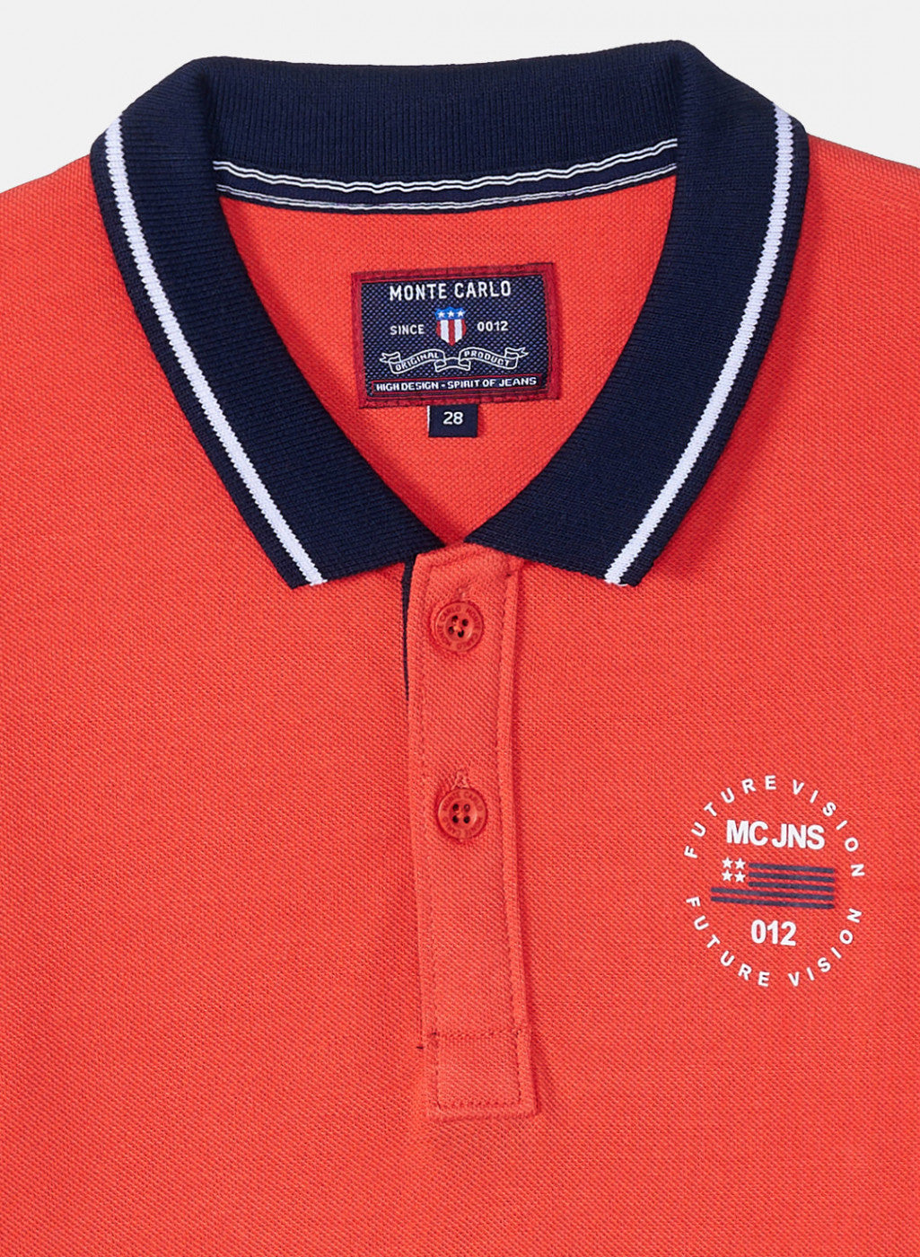 Boys Orange Plain T-Shirt