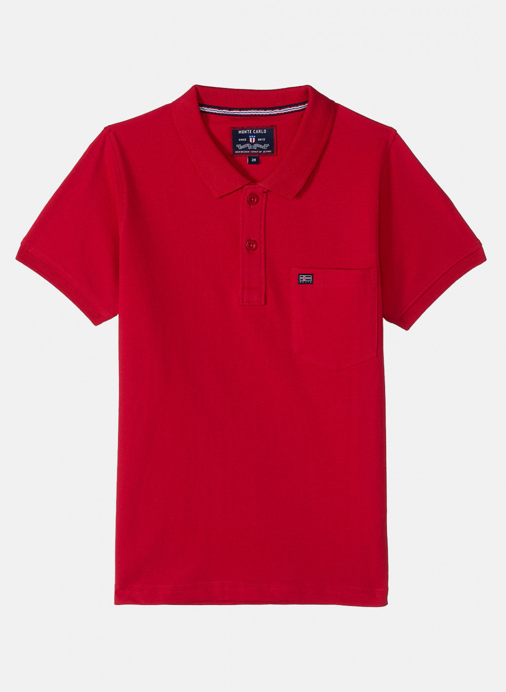 Boys Red Plain T-Shirt