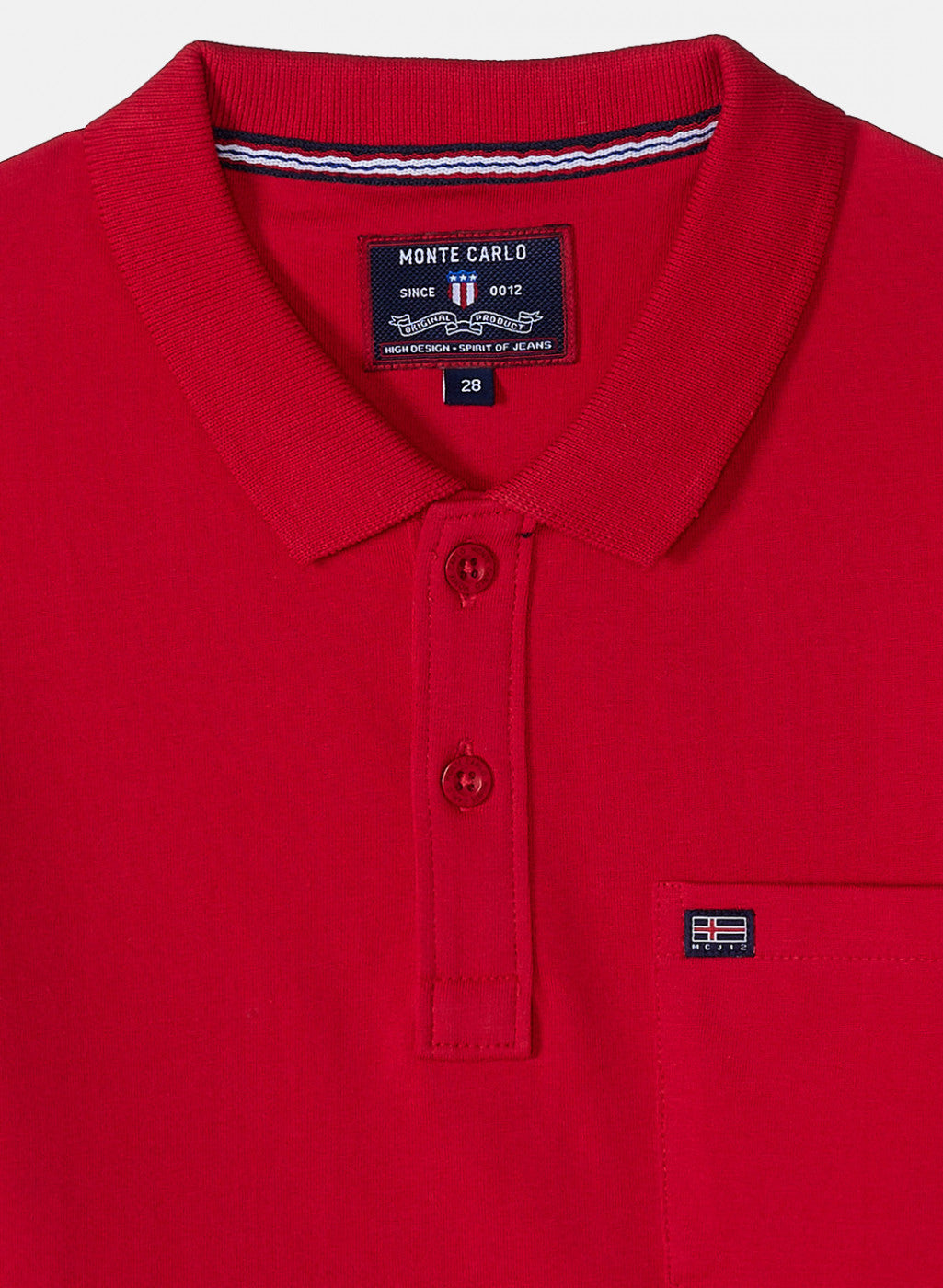 Boys Red Plain T-Shirt