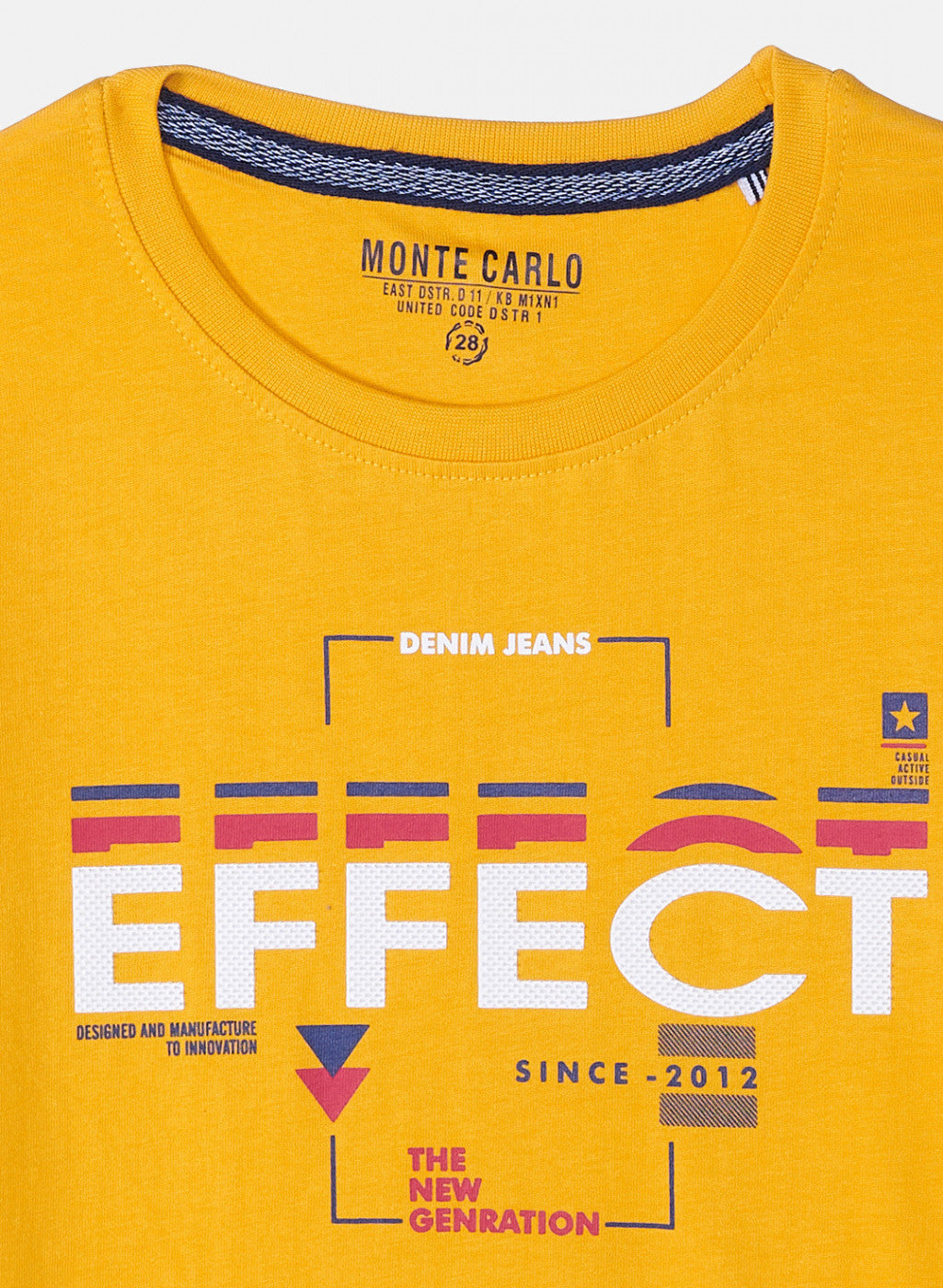 Boys Mustard Printed T-Shirt