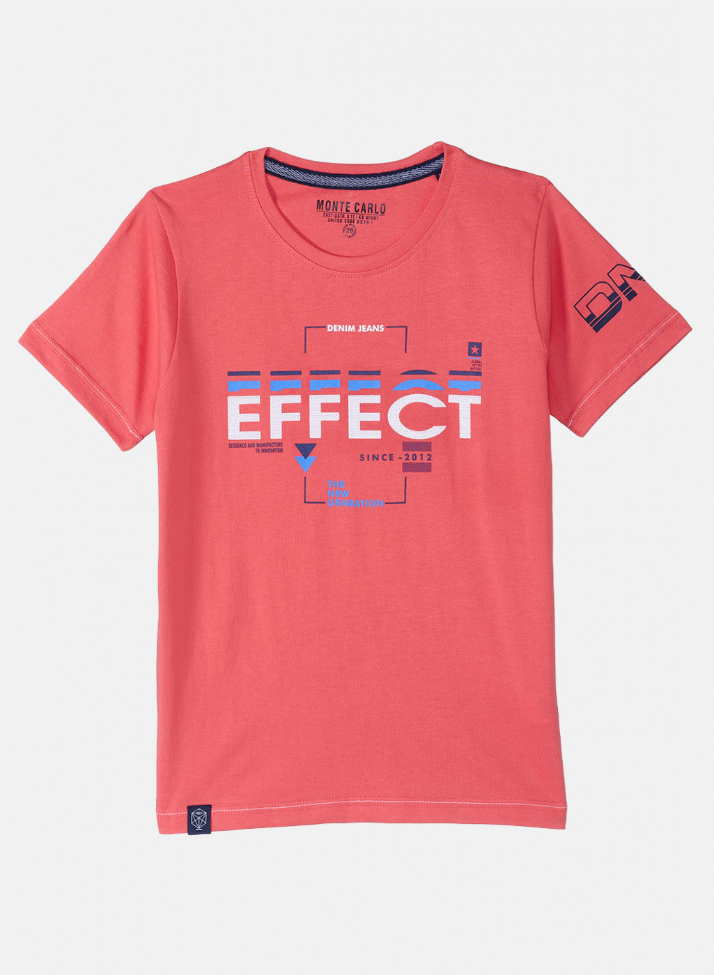 Boys Pink Printed T-Shirt