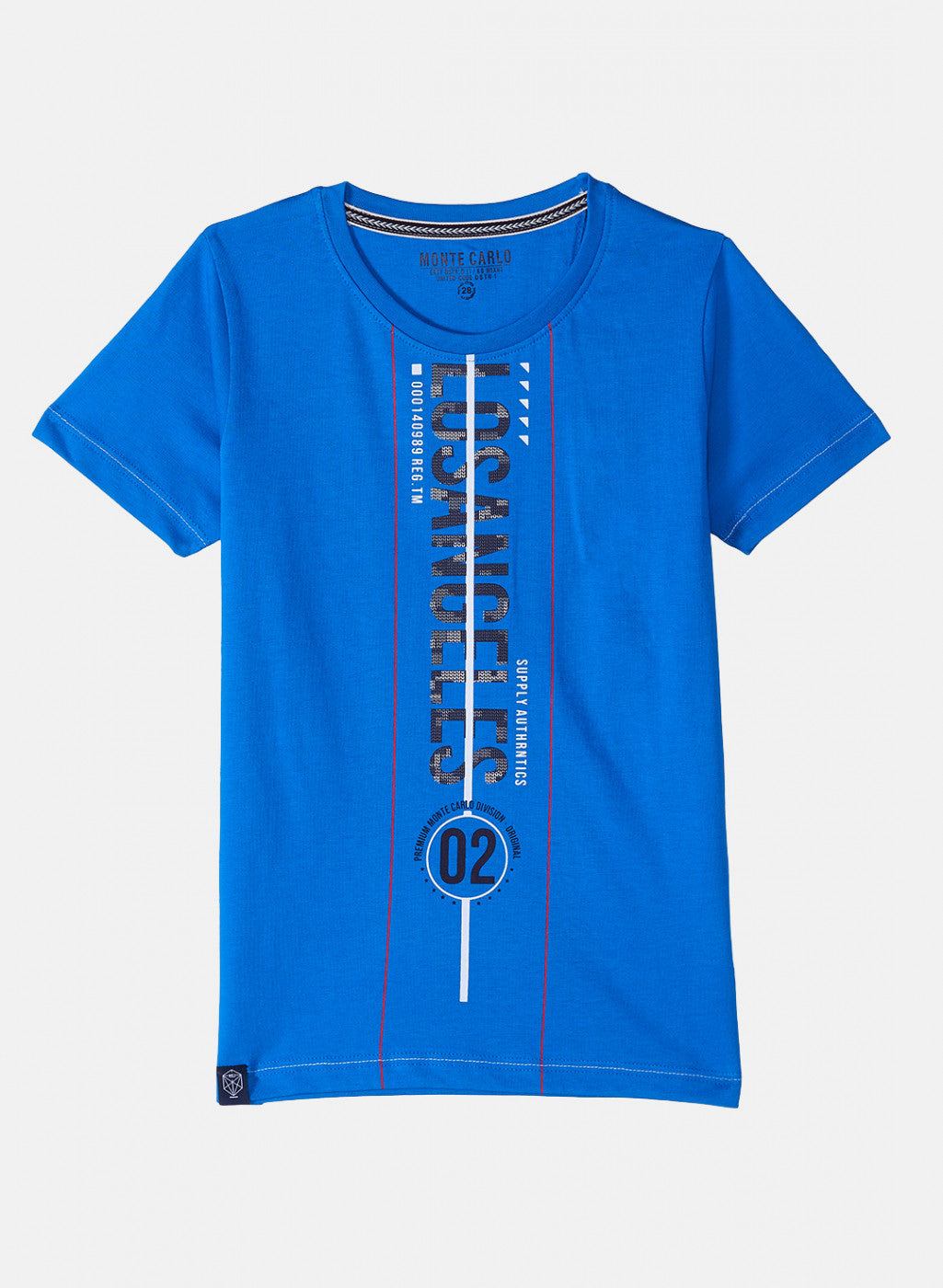 Boys Royal Blue Printed T-Shirt