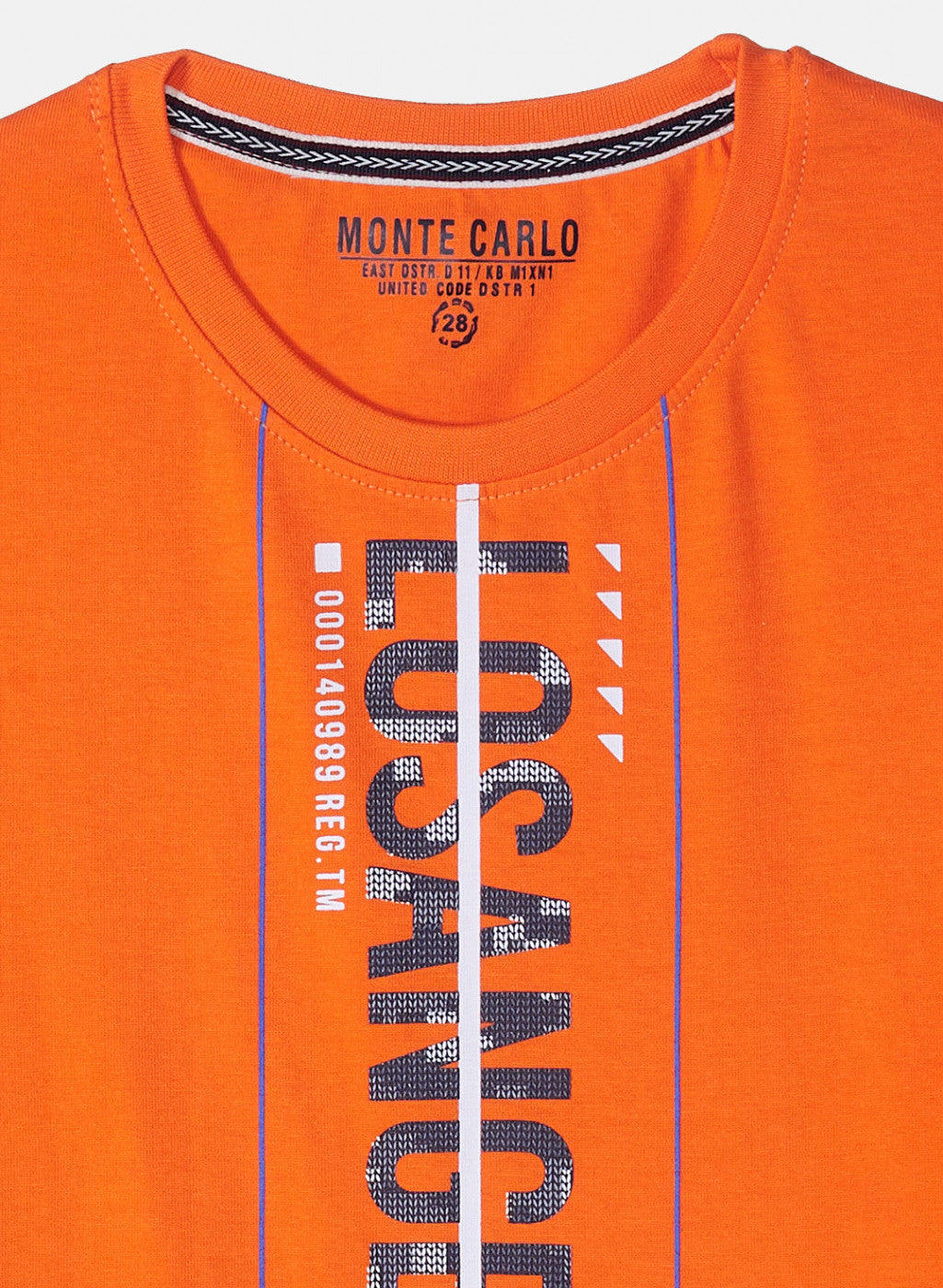 Boys Orange Printed T-Shirt