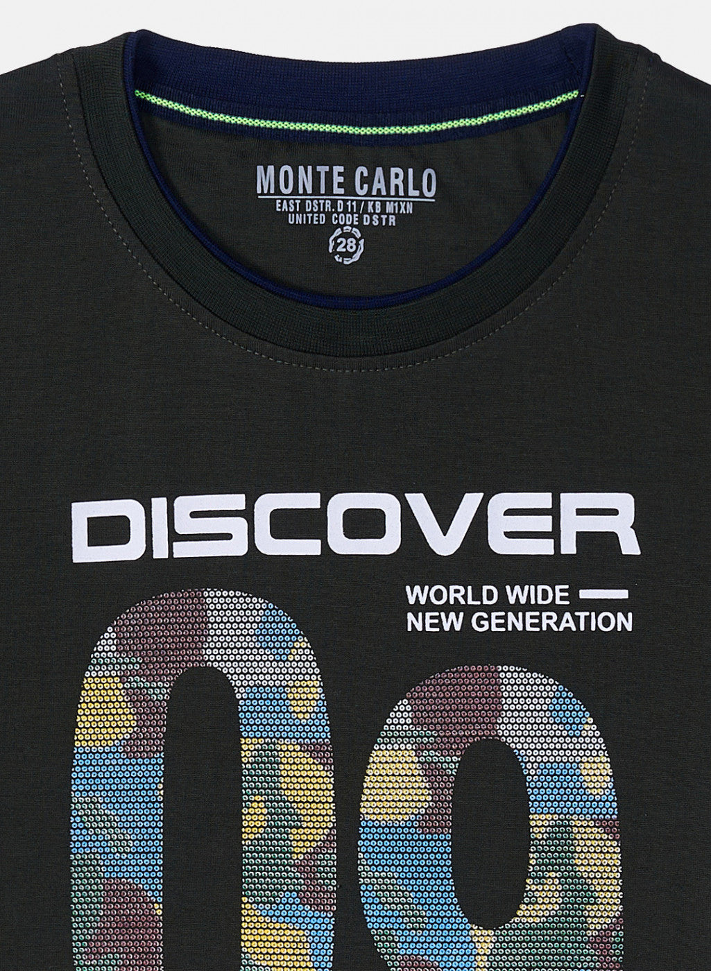 Boys Olive Printed T-Shirt