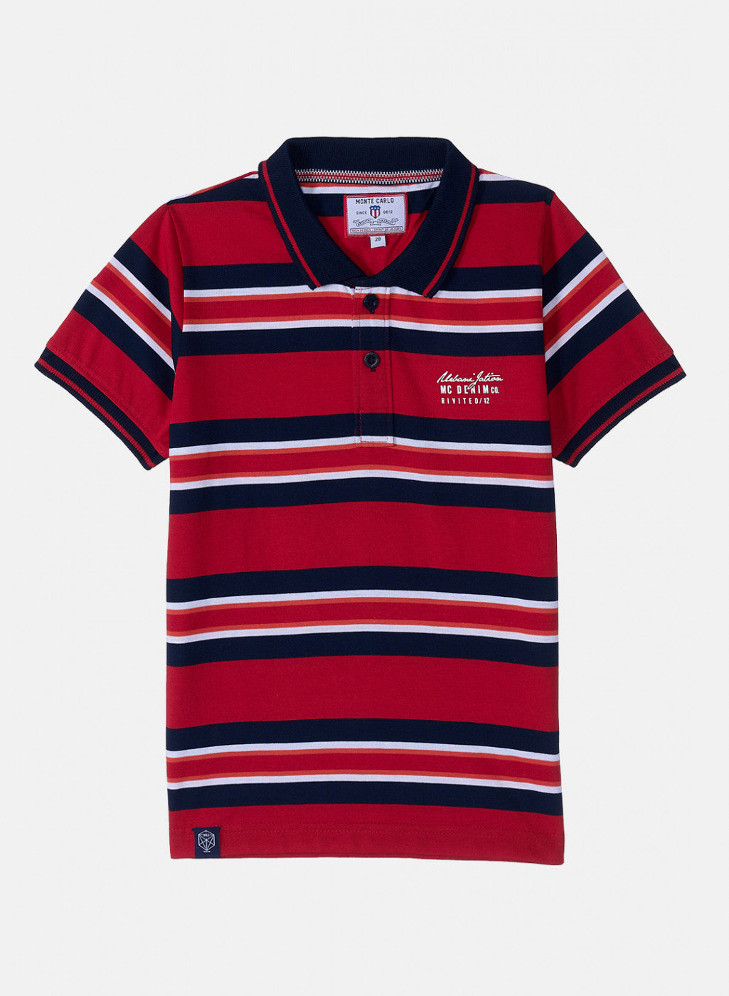 Boys Red & Navy Stripe T-Shirt