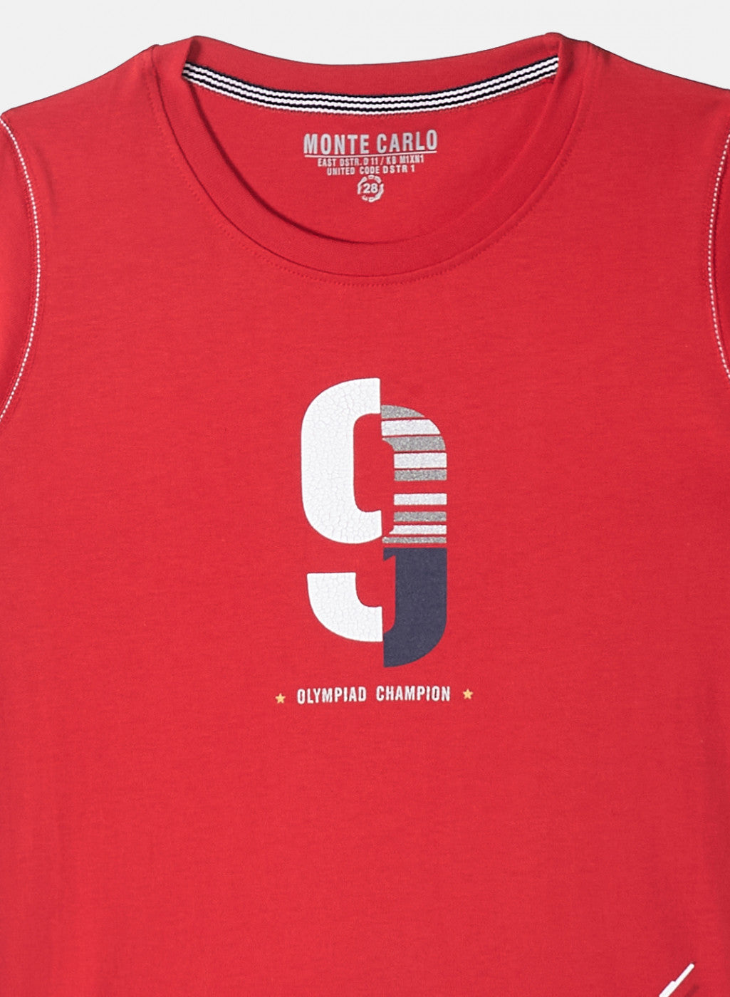 Boys Red Printed T-Shirt