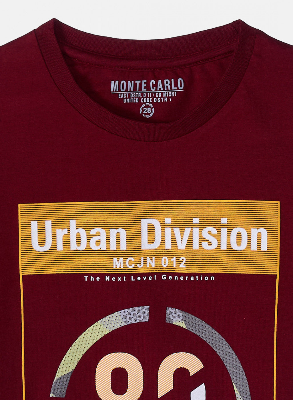 Boys Maroon Printed T-Shirt