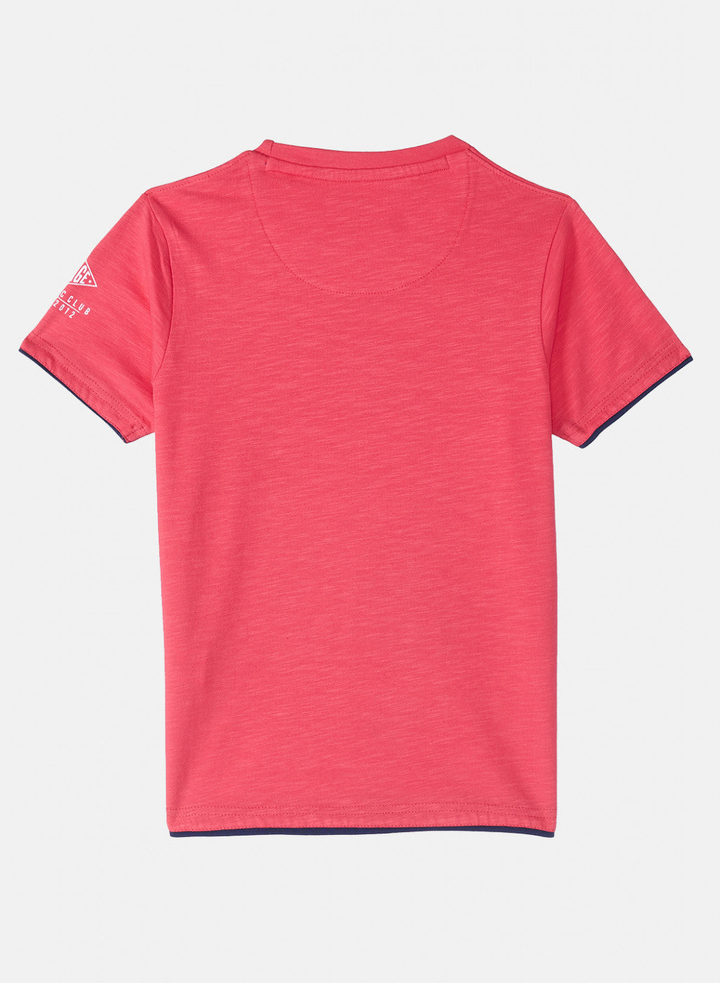 Boys Dark Pink Printed T-Shirt