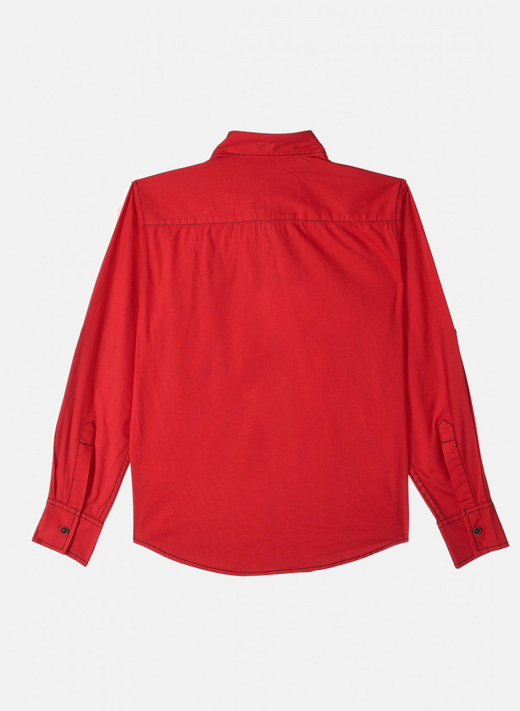 Boys Red Solid Shirt