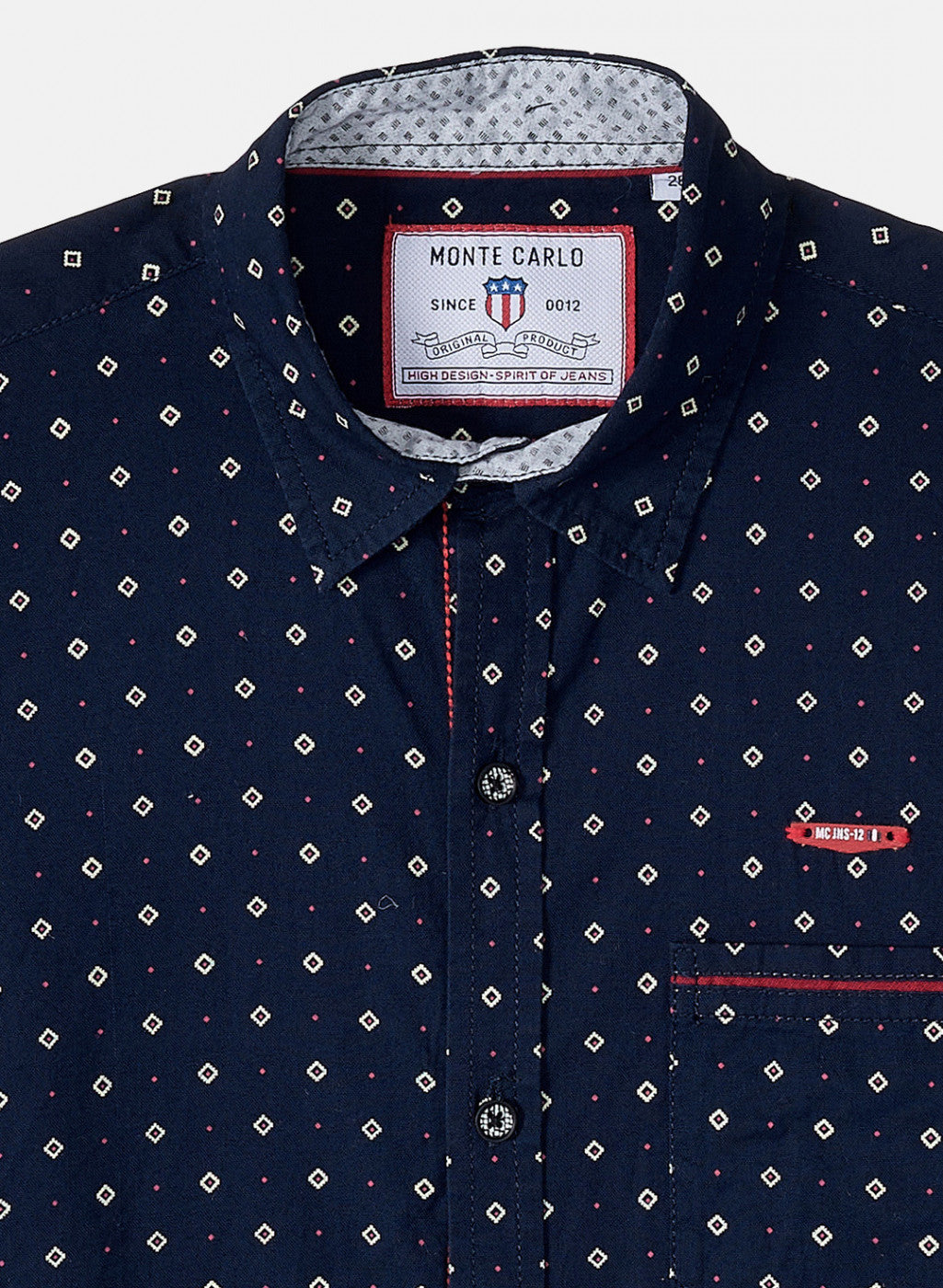 Boys Blue Printed Shirt