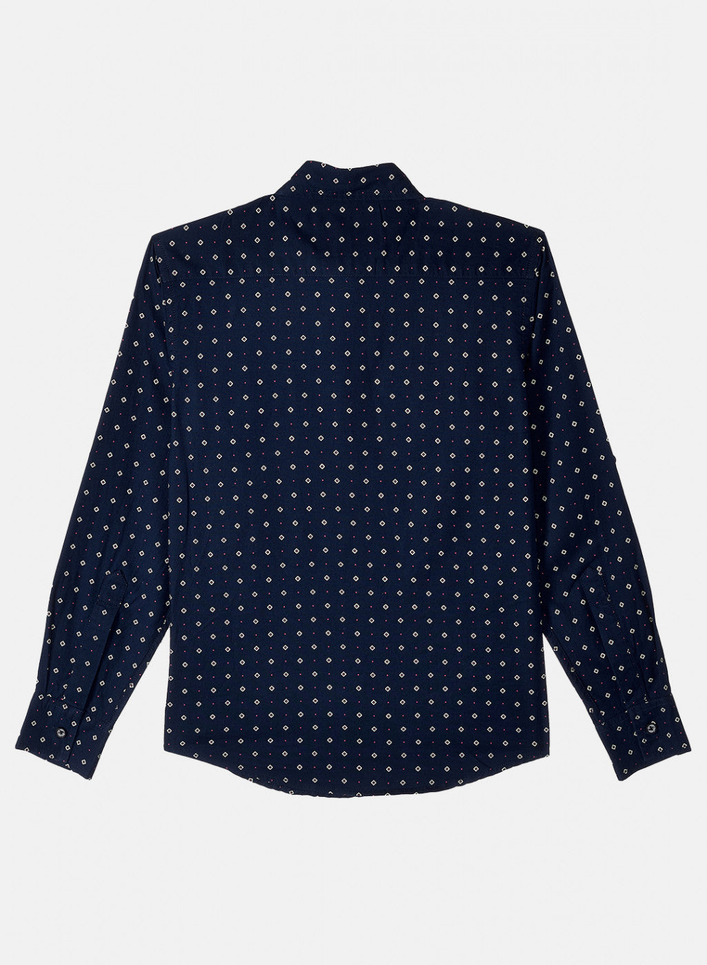 Boys Blue Printed Shirt