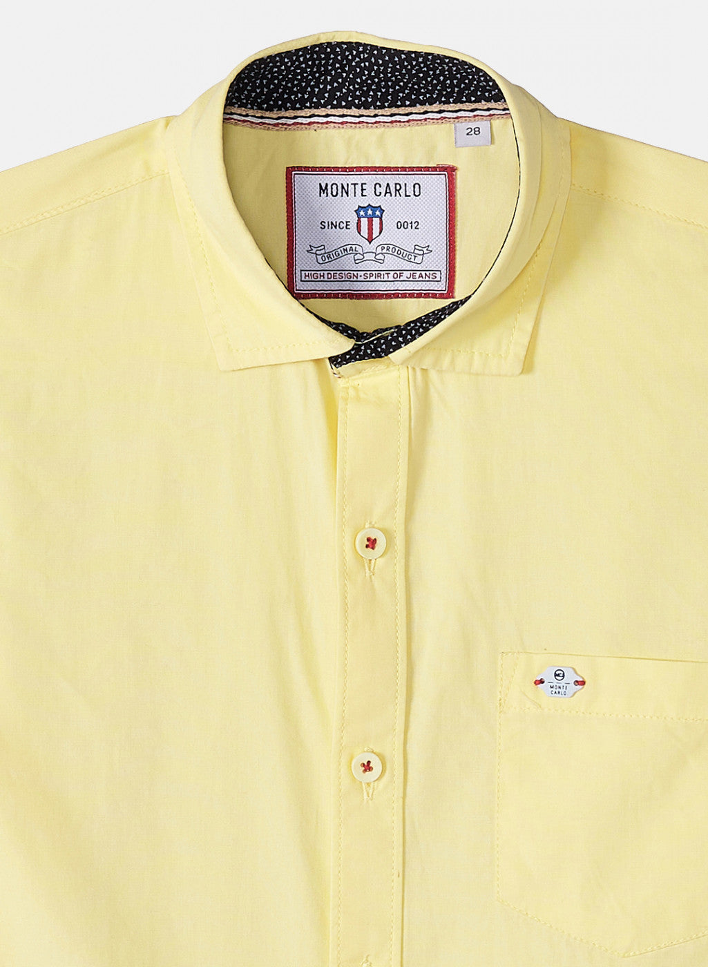 Boys Yellow Solid Shirt