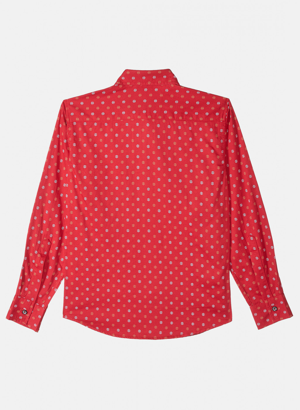 Boys Red Printed Shirt