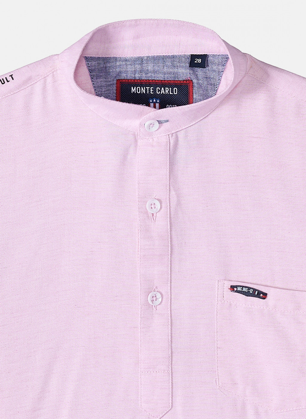 Boys Pink Solid Shirt