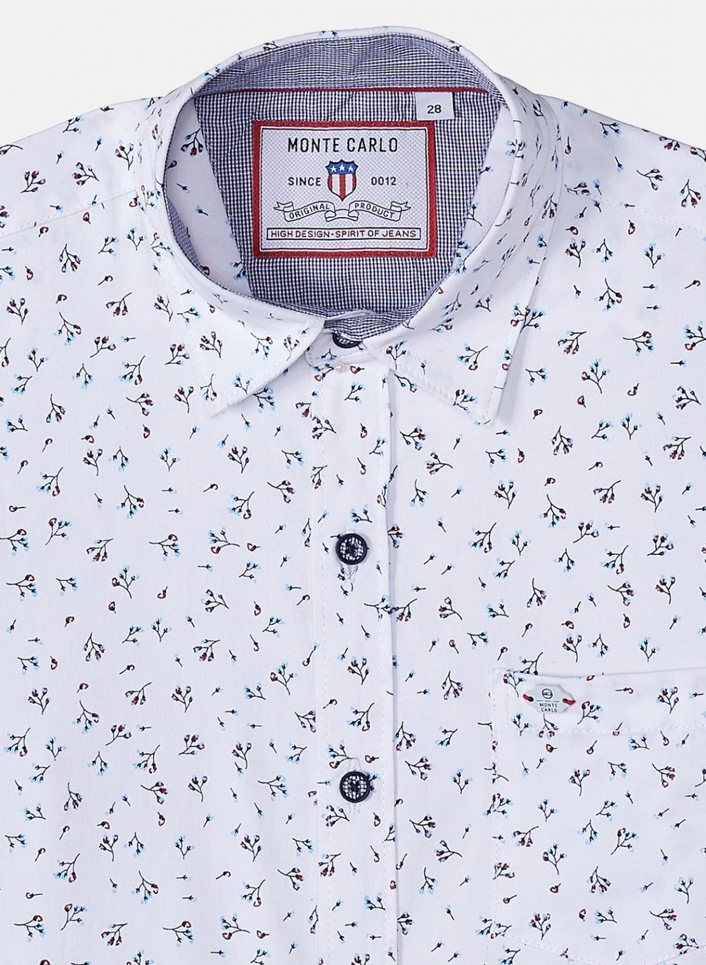 Boys White Printed Shirt