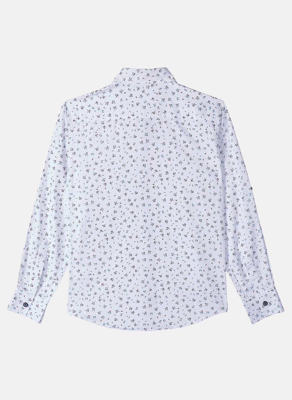 Boys White Printed Shirt