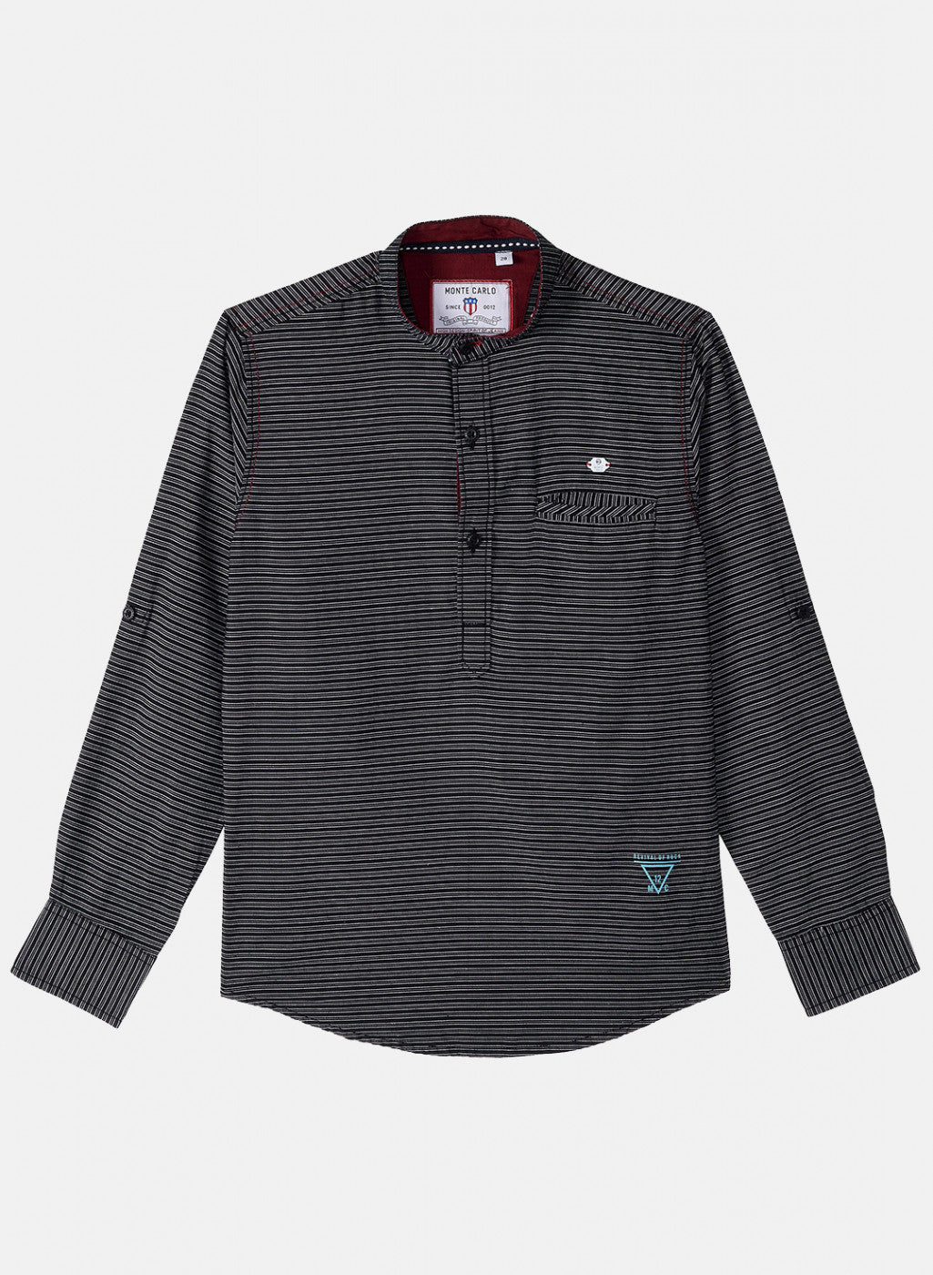 Boys Black Stripe Shirt