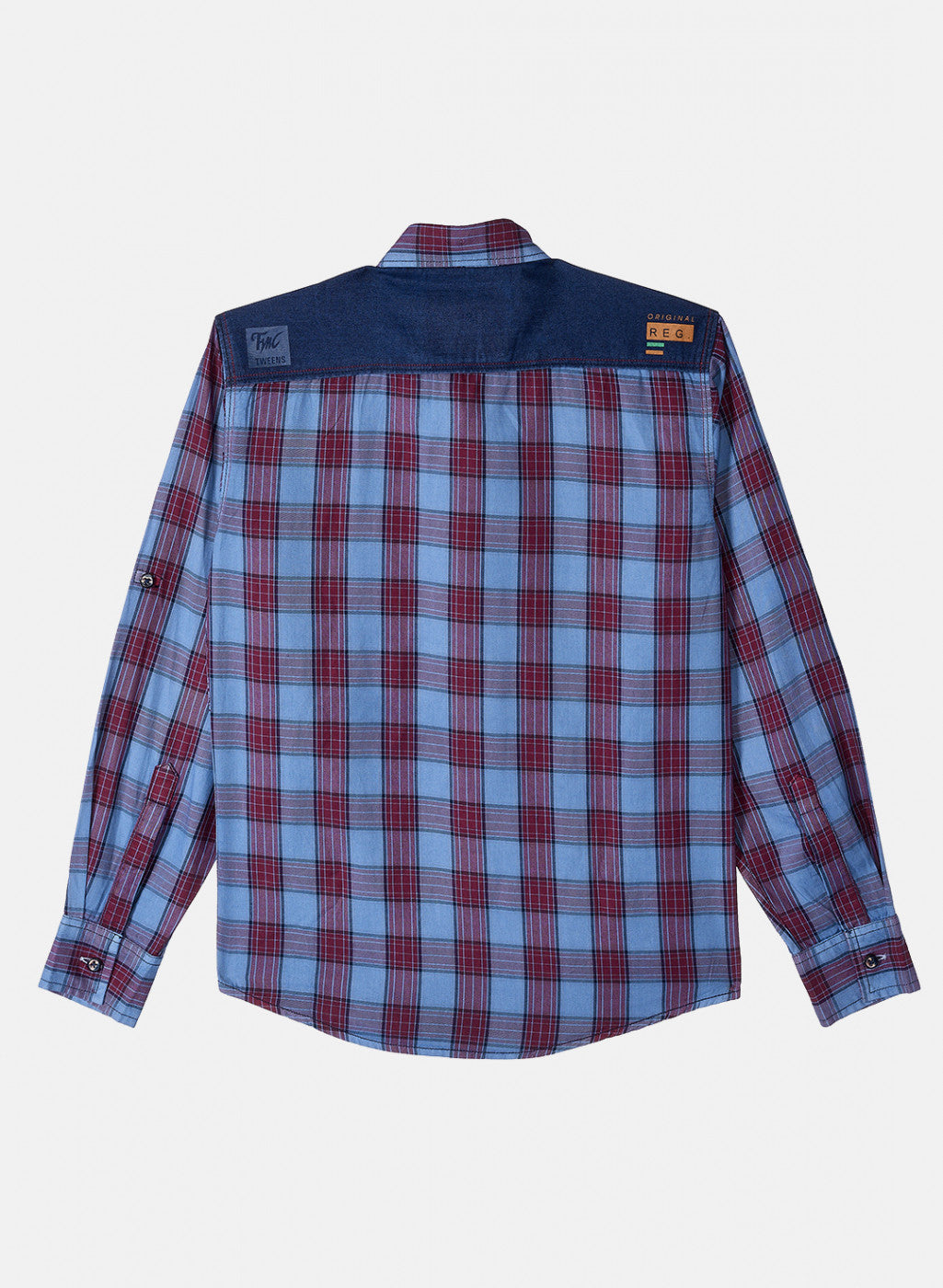 Boys Red & Blue Check Shirt
