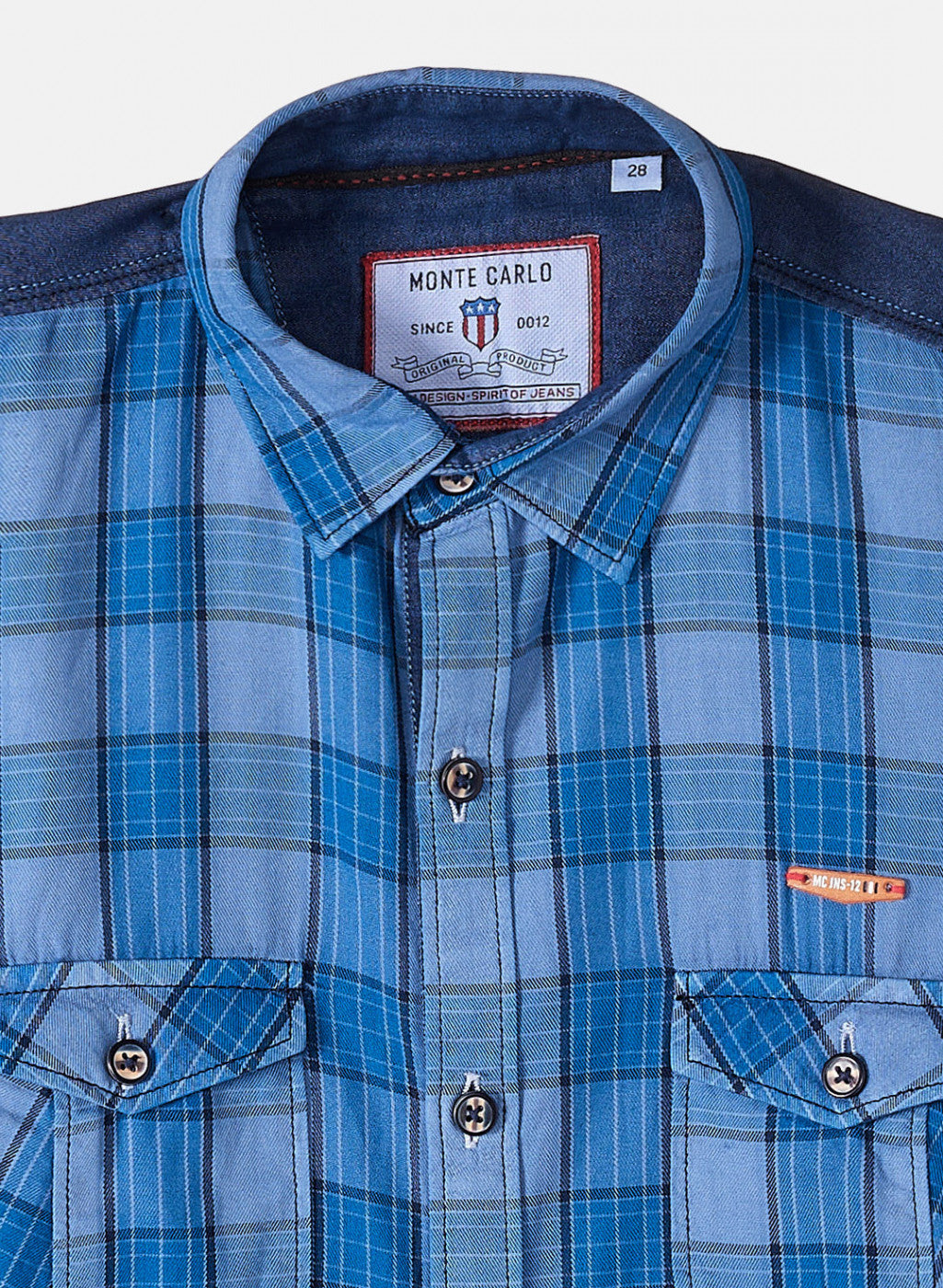 Boys Blue Check Shirt