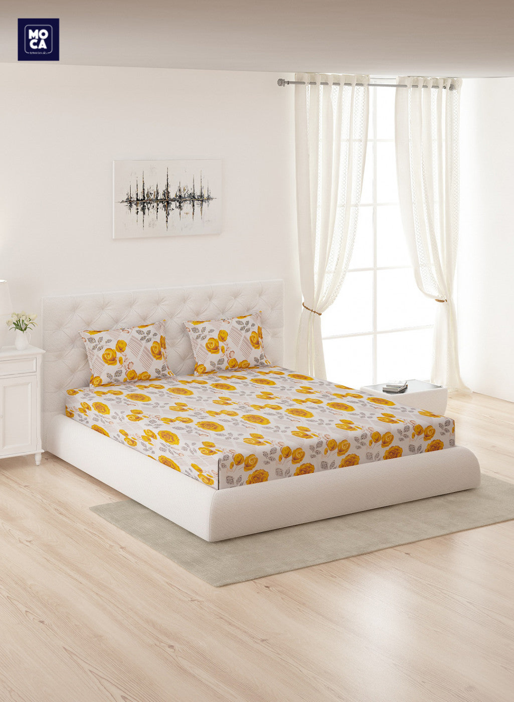 120 TC Cotton Double Bedsheet with 2 Pillow Covers