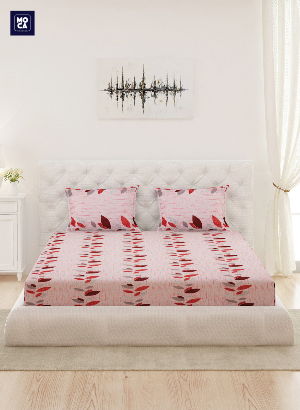 120 TC Cotton Double Bedsheet with 2 Pillow Covers