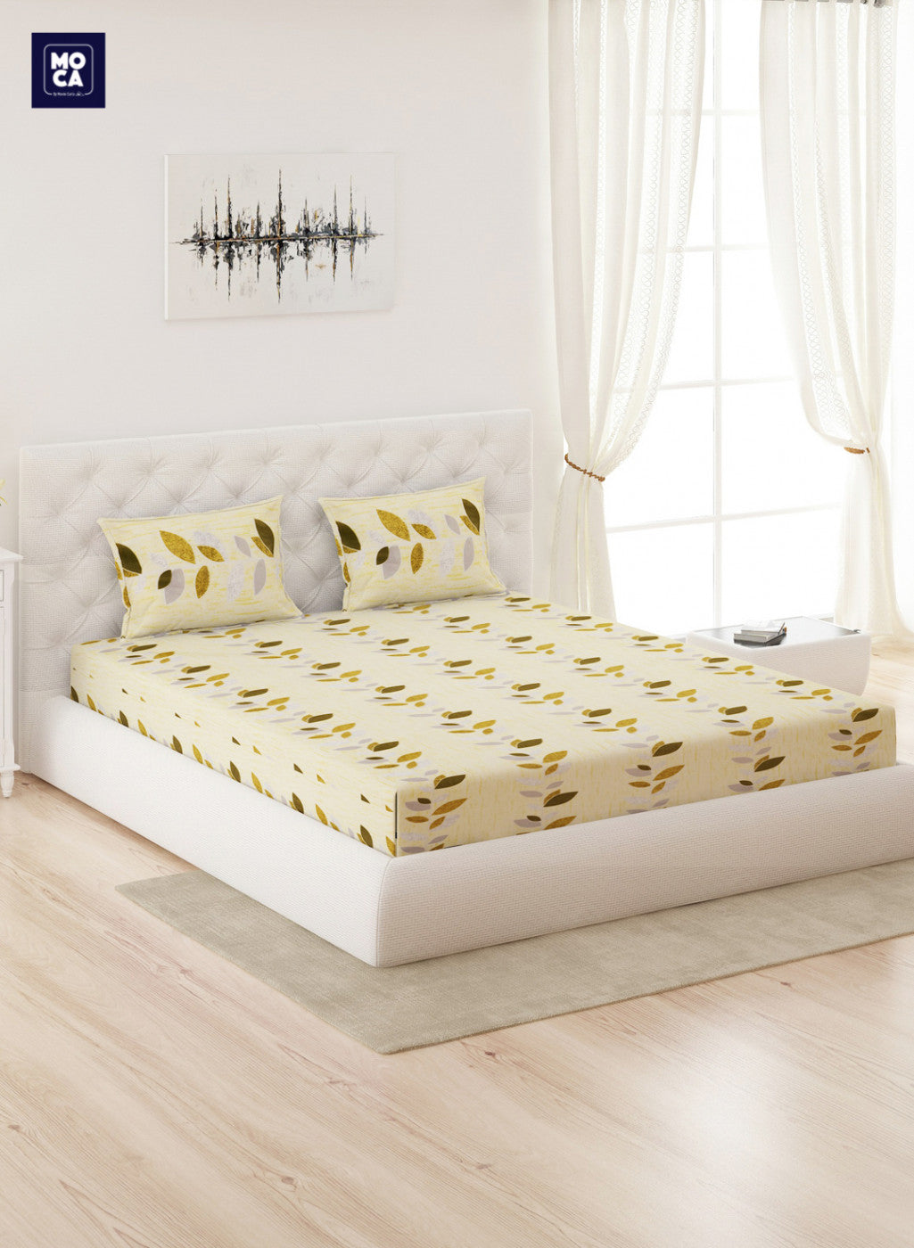 120 TC Cotton Double Bedsheet with 2 Pillow Covers