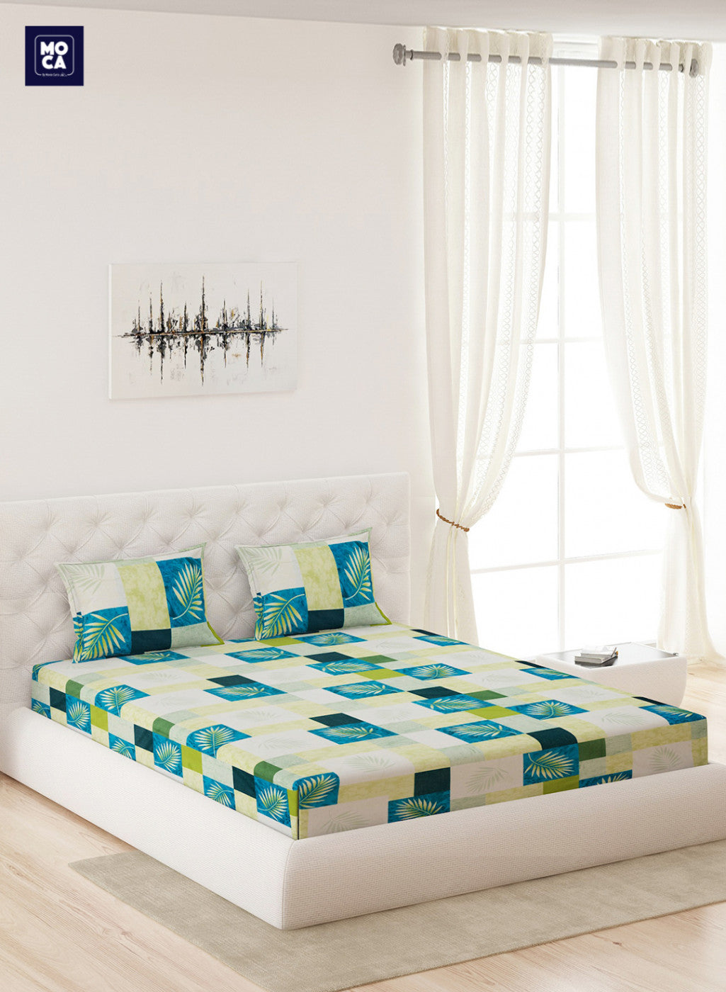 120 TC Cotton Double Bedsheet with 2 Pillow Covers