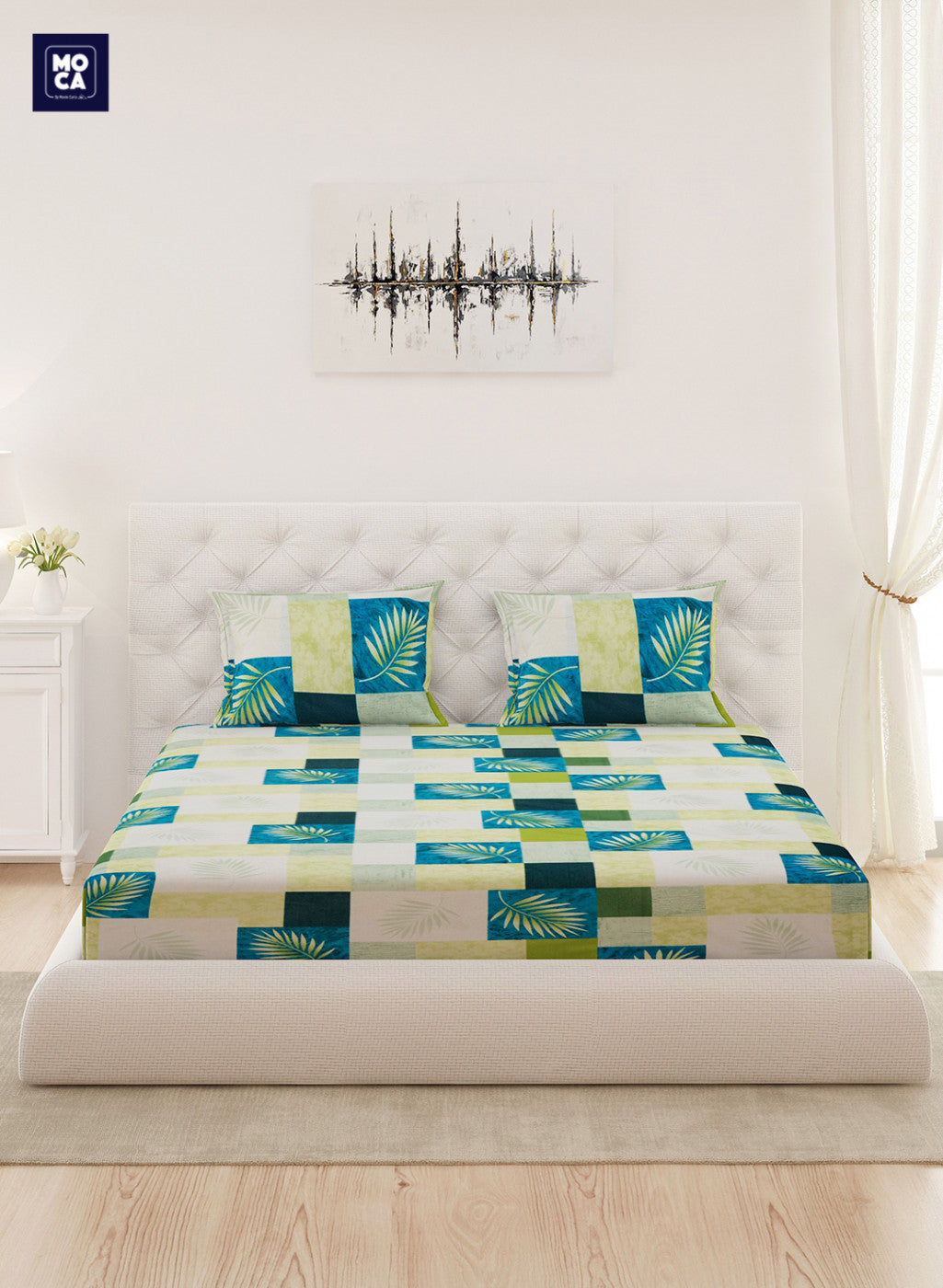 120 TC Cotton Double Bedsheet with 2 Pillow Covers