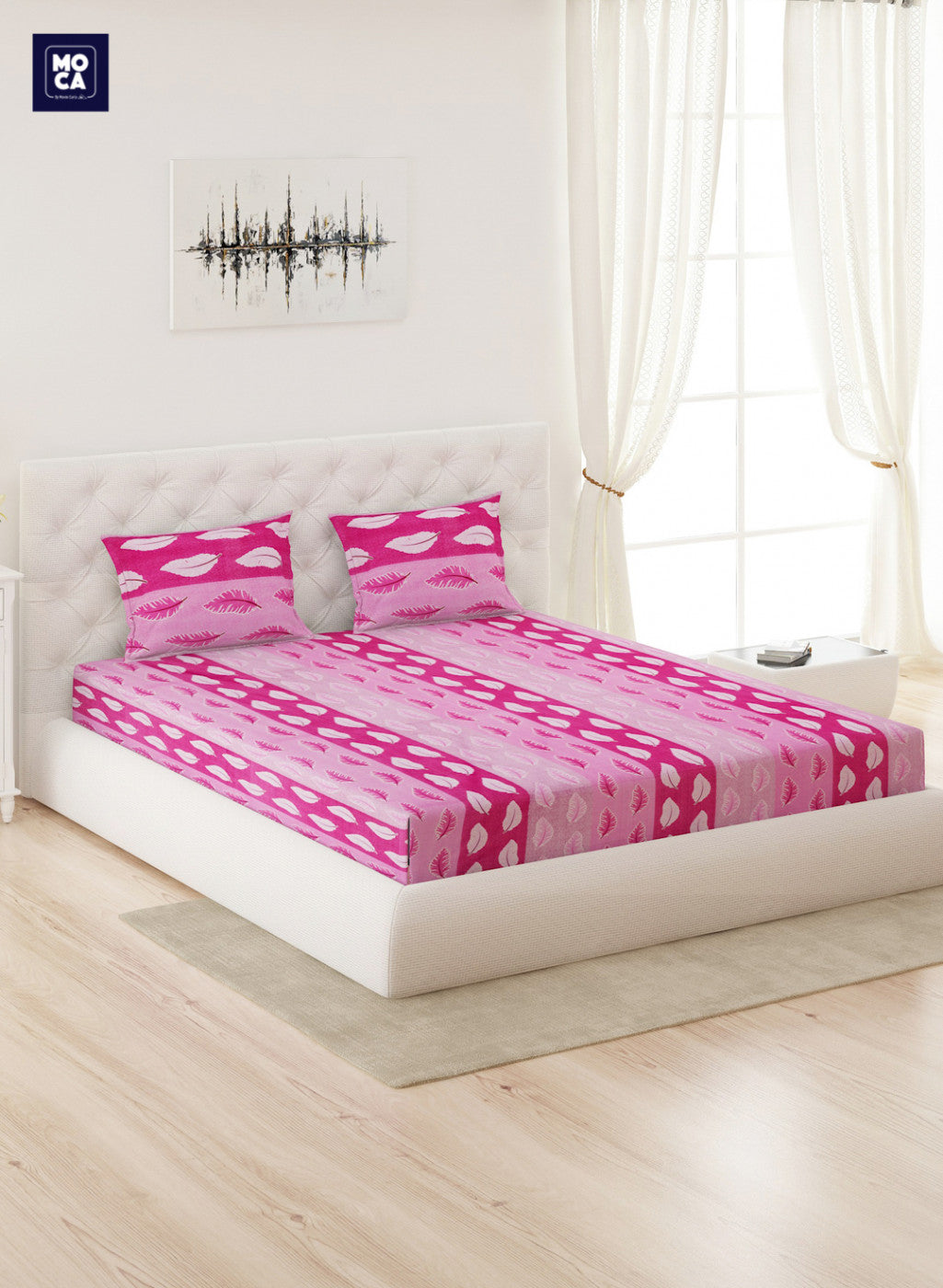 120 TC Cotton Double Bedsheet with 2 Pillow Covers