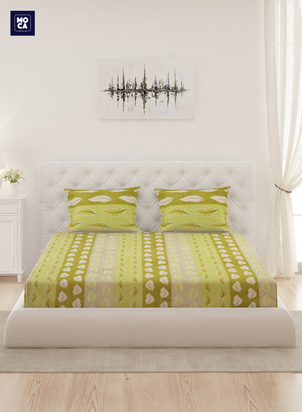 120 TC Cotton Double Bedsheet with 2 Pillow Covers