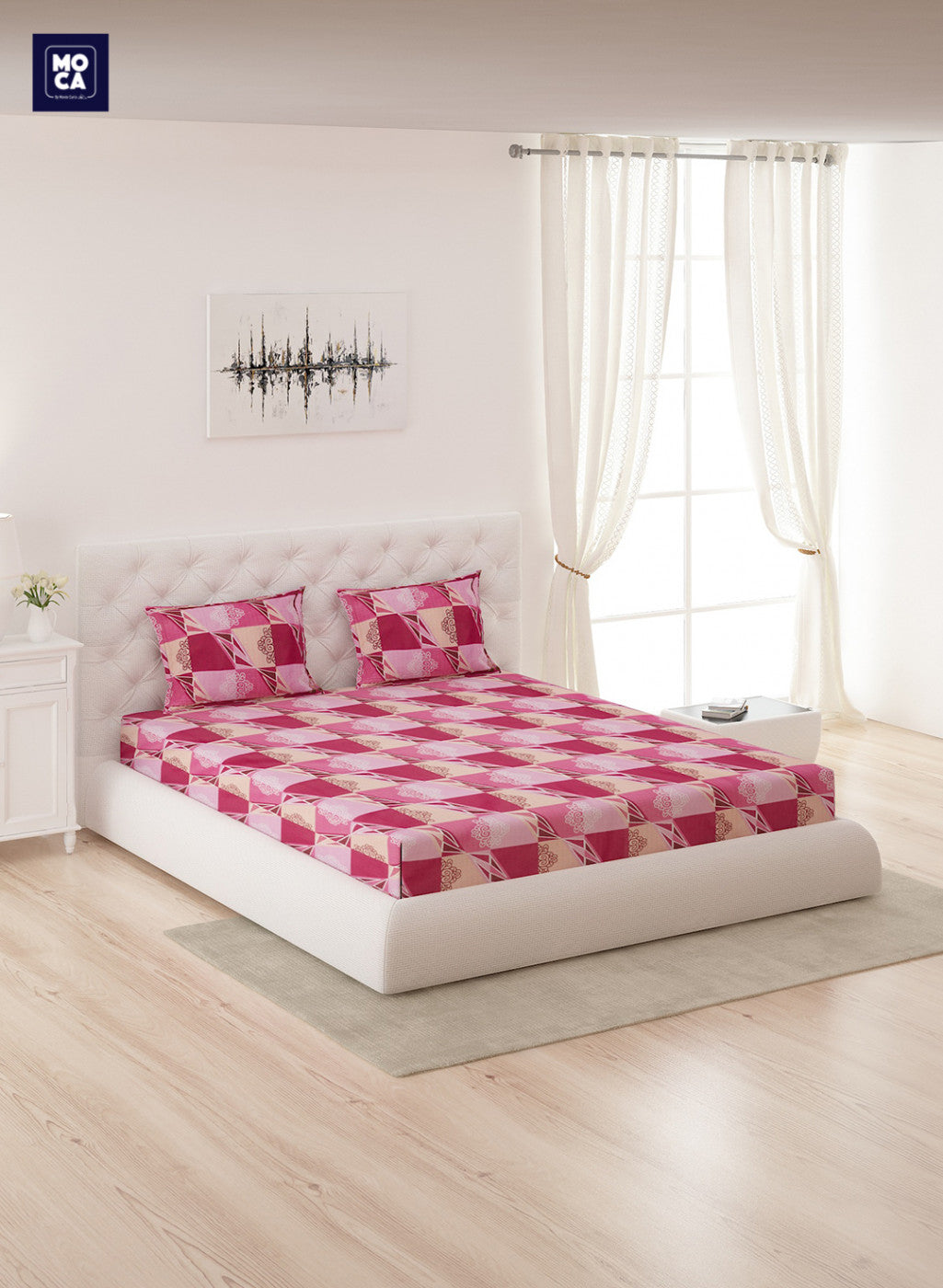 120 TC Cotton Double Bedsheet with 2 Pillow Covers