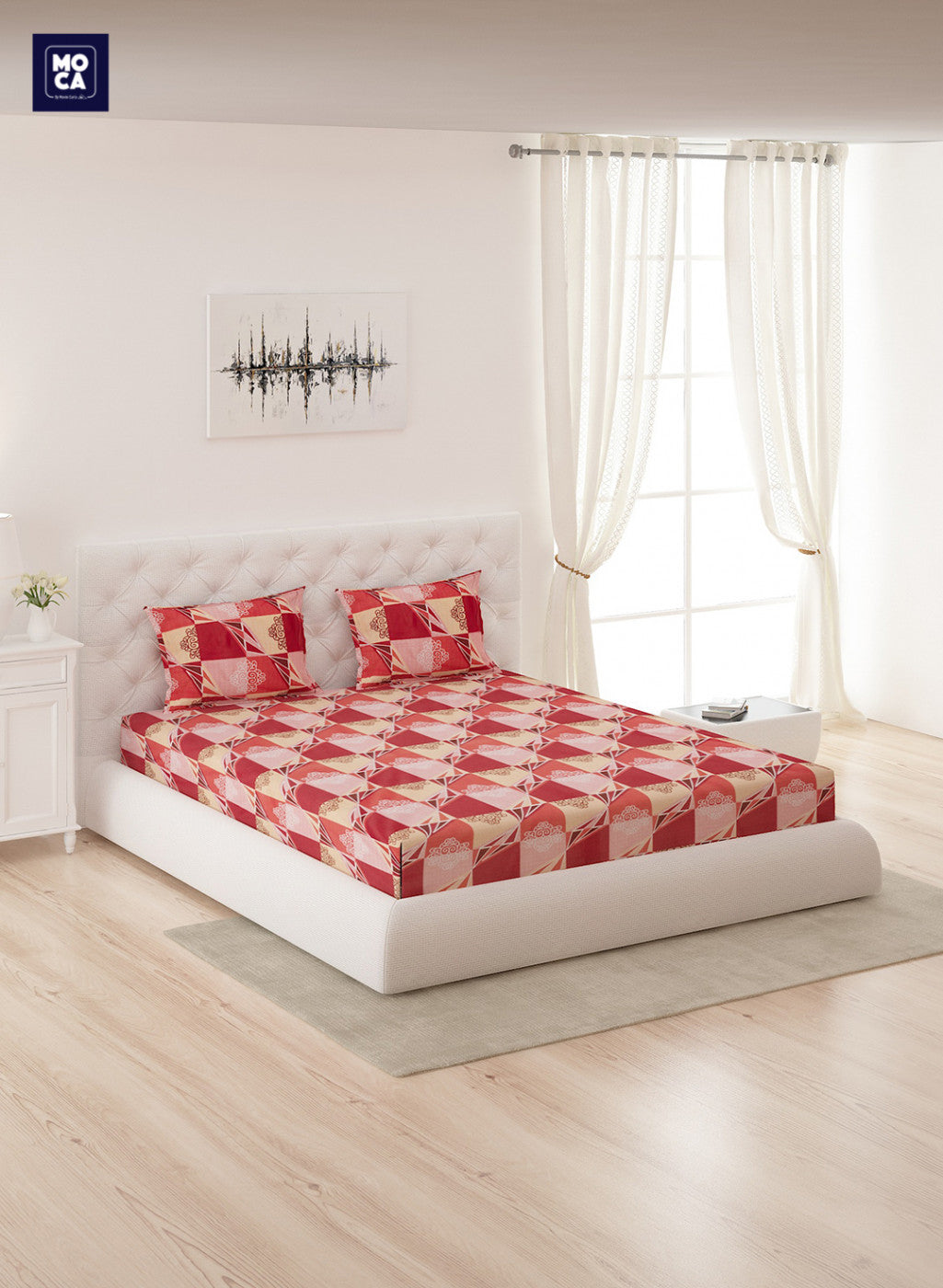 120 TC Cotton Double Bedsheet with 2 Pillow Covers