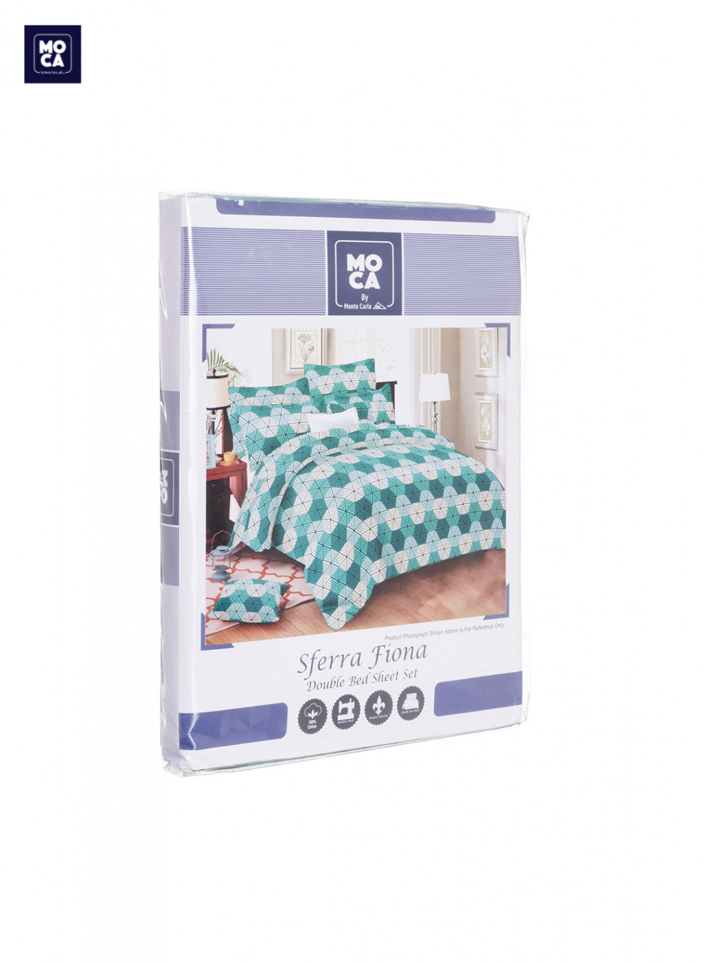 144 TC Cotton Double Bedsheet with 2 Pillow Covers
