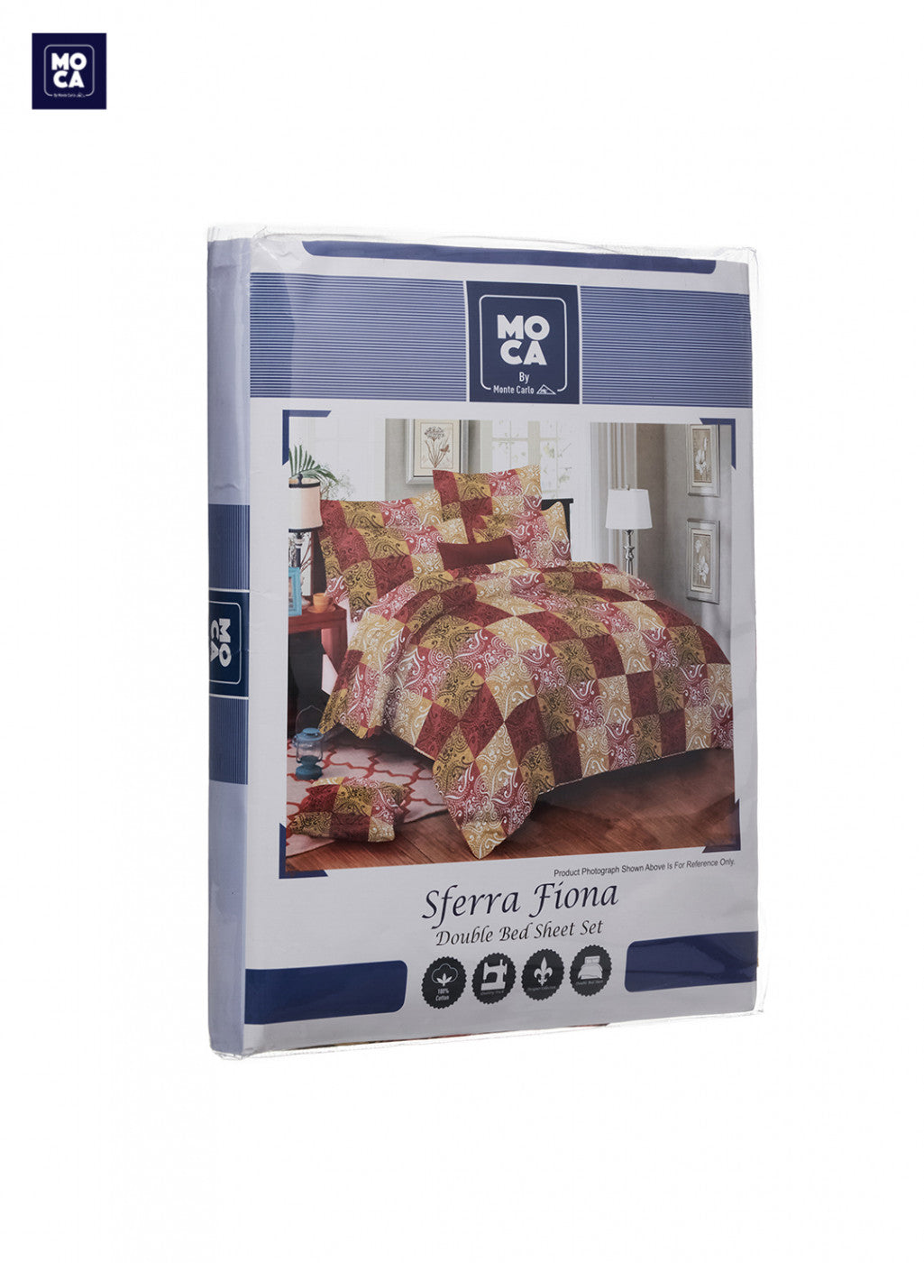 144 TC Cotton Double Bedsheet with 2 Pillow Covers