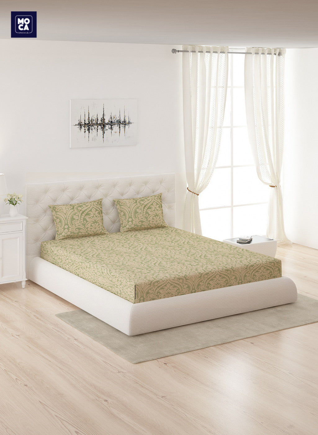 210 TC Cotton King Bedsheet with 2 Pillow Covers