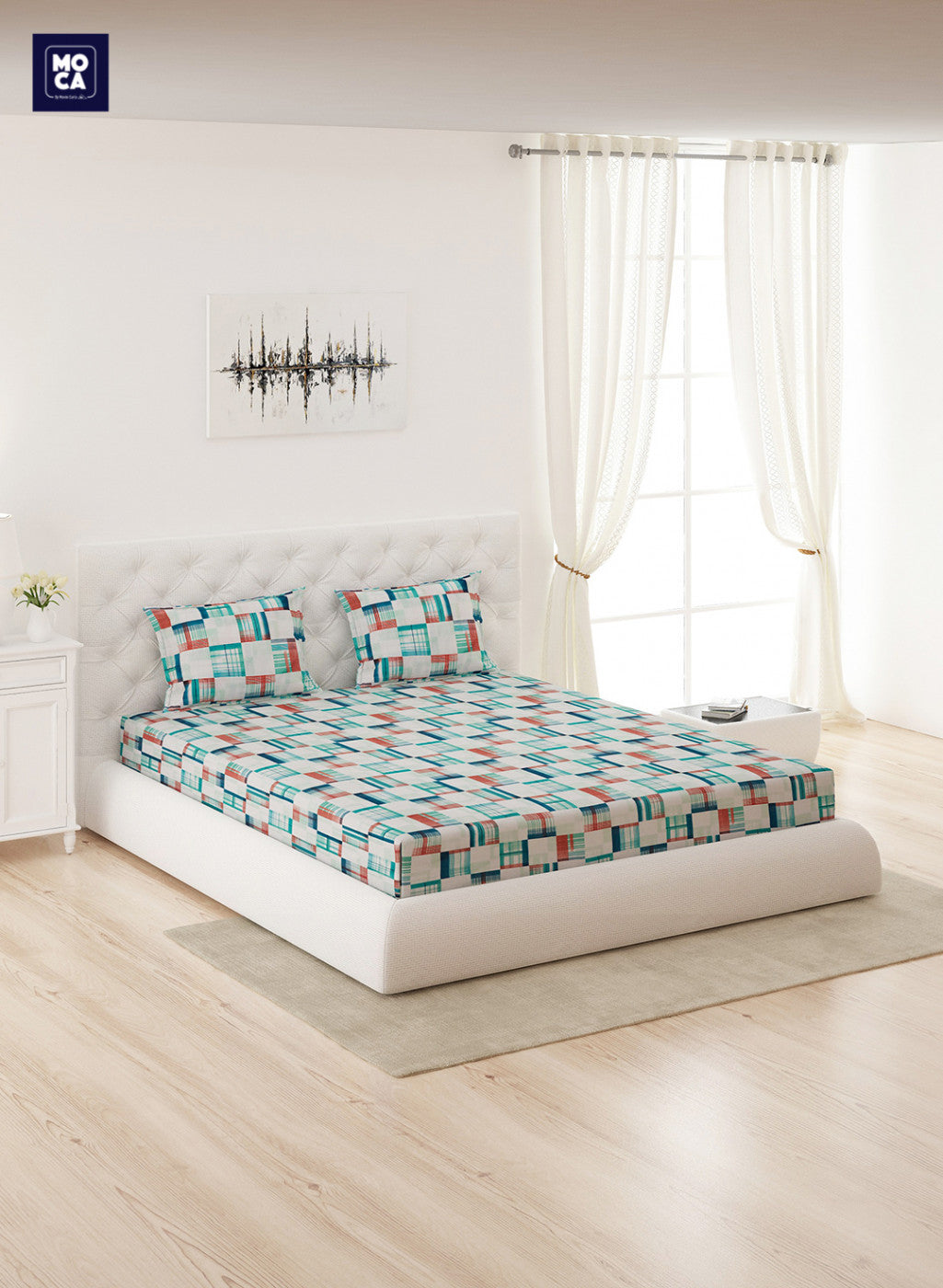 120 TC Cotton Double Bedsheet with 2 Pillow Covers