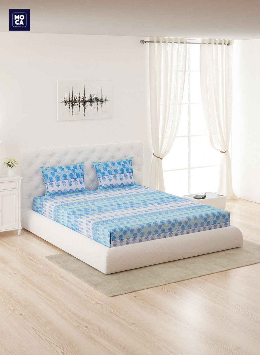 120 TC Cotton Double Bedsheet with 2 Pillow Covers