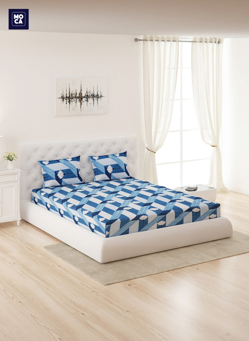 120 TC Cotton Double Bedsheet with 2 Pillow Covers