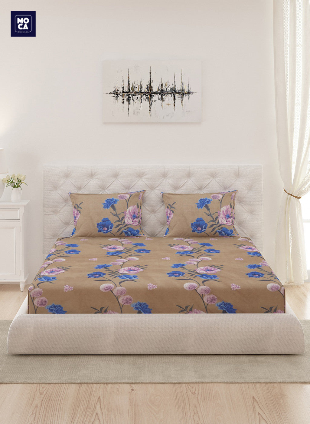 120 GSM Microfibre Double Bedsheet with 2 Pillow Covers