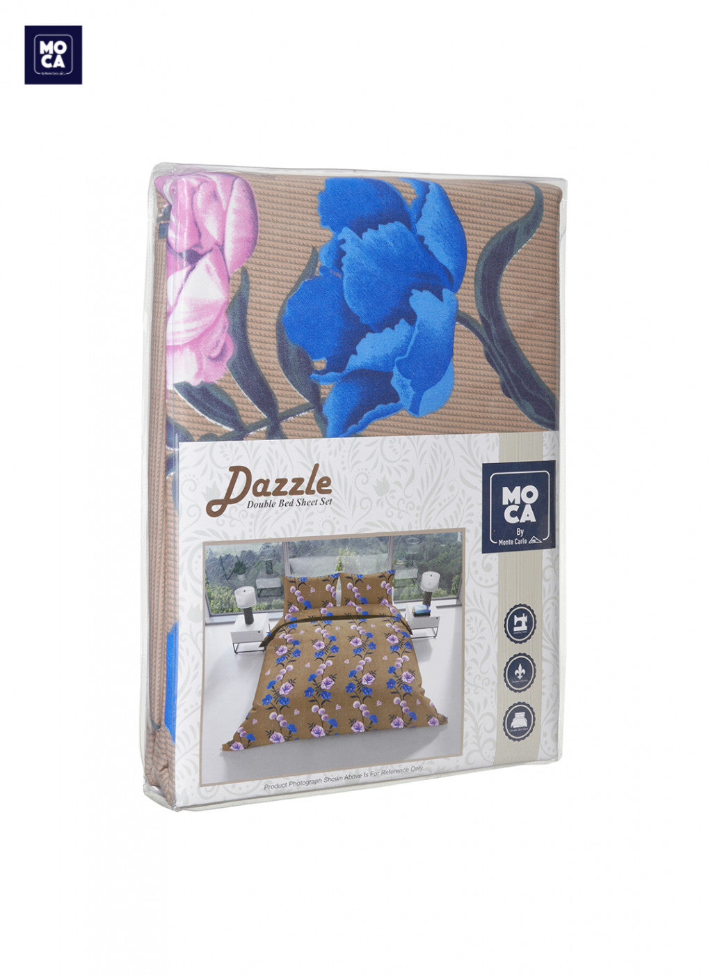 120 GSM Microfibre Double Bedsheet with 2 Pillow Covers