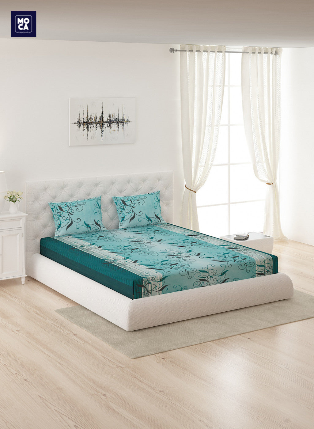 120 GSM Microfibre Double Bedsheet with 2 Pillow Covers