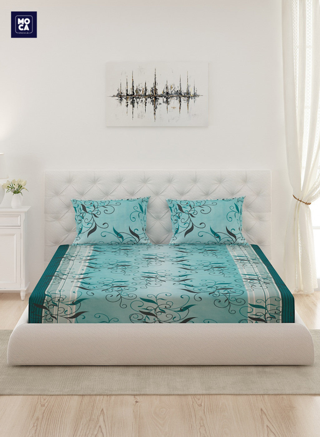 120 GSM Microfibre Double Bedsheet with 2 Pillow Covers