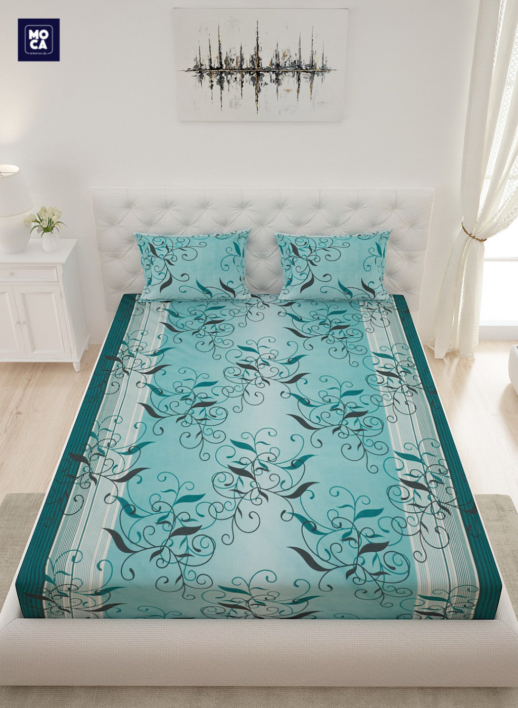 120 GSM Microfibre Double Bedsheet with 2 Pillow Covers